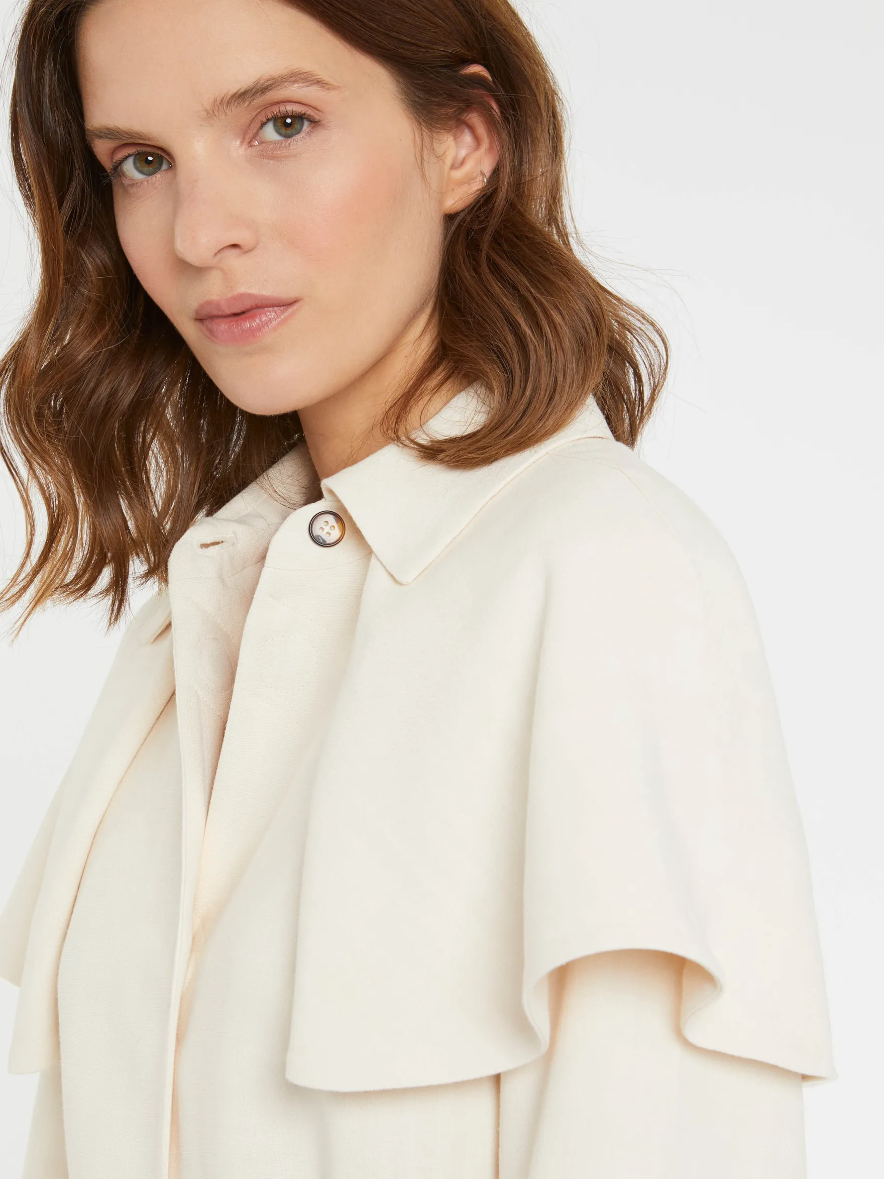 Women Paule Ka Coats>Belted Viscose Coat With Flaps