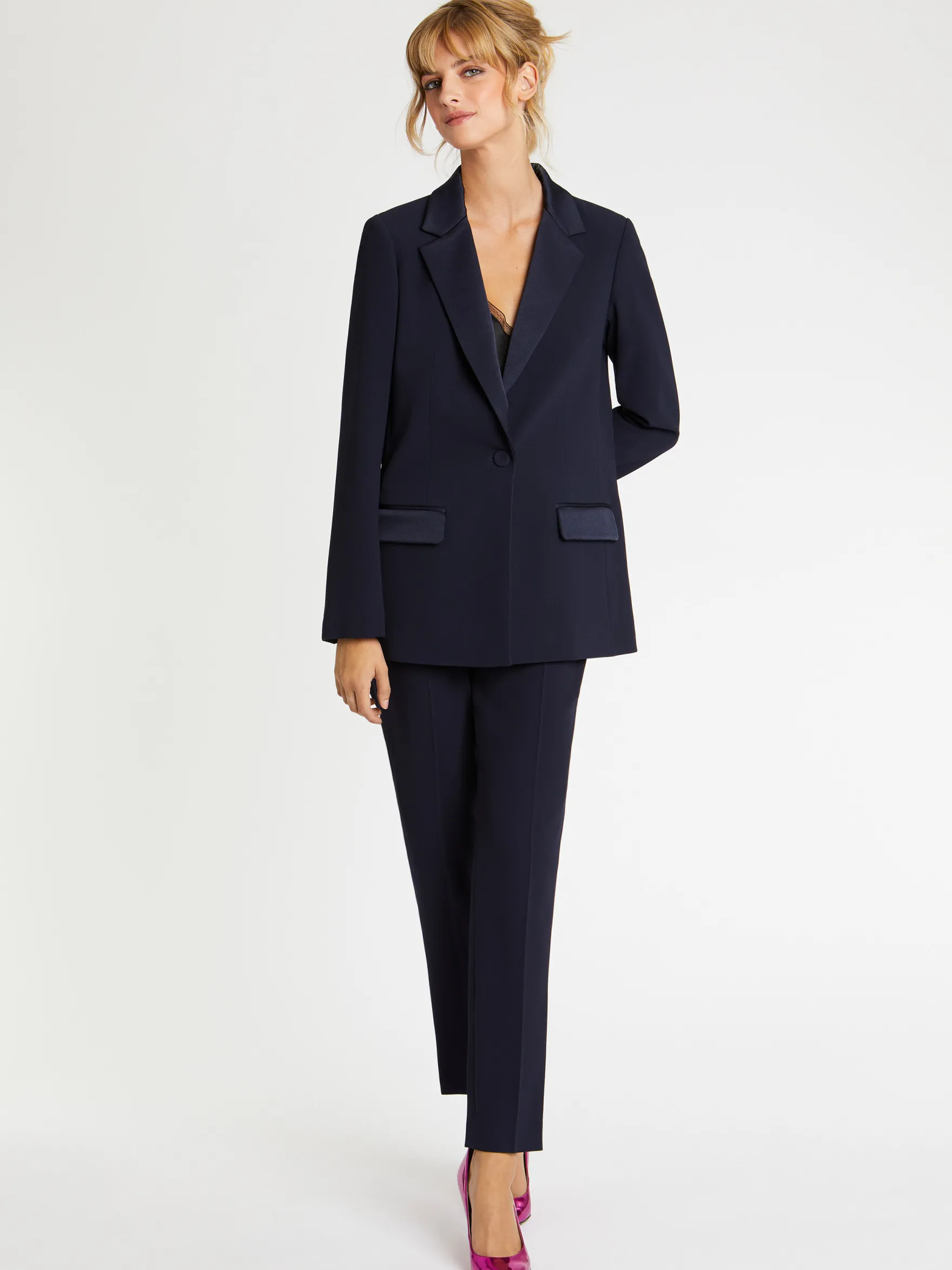 Women Paule Ka Jackets>Boxy Crepe Jacket