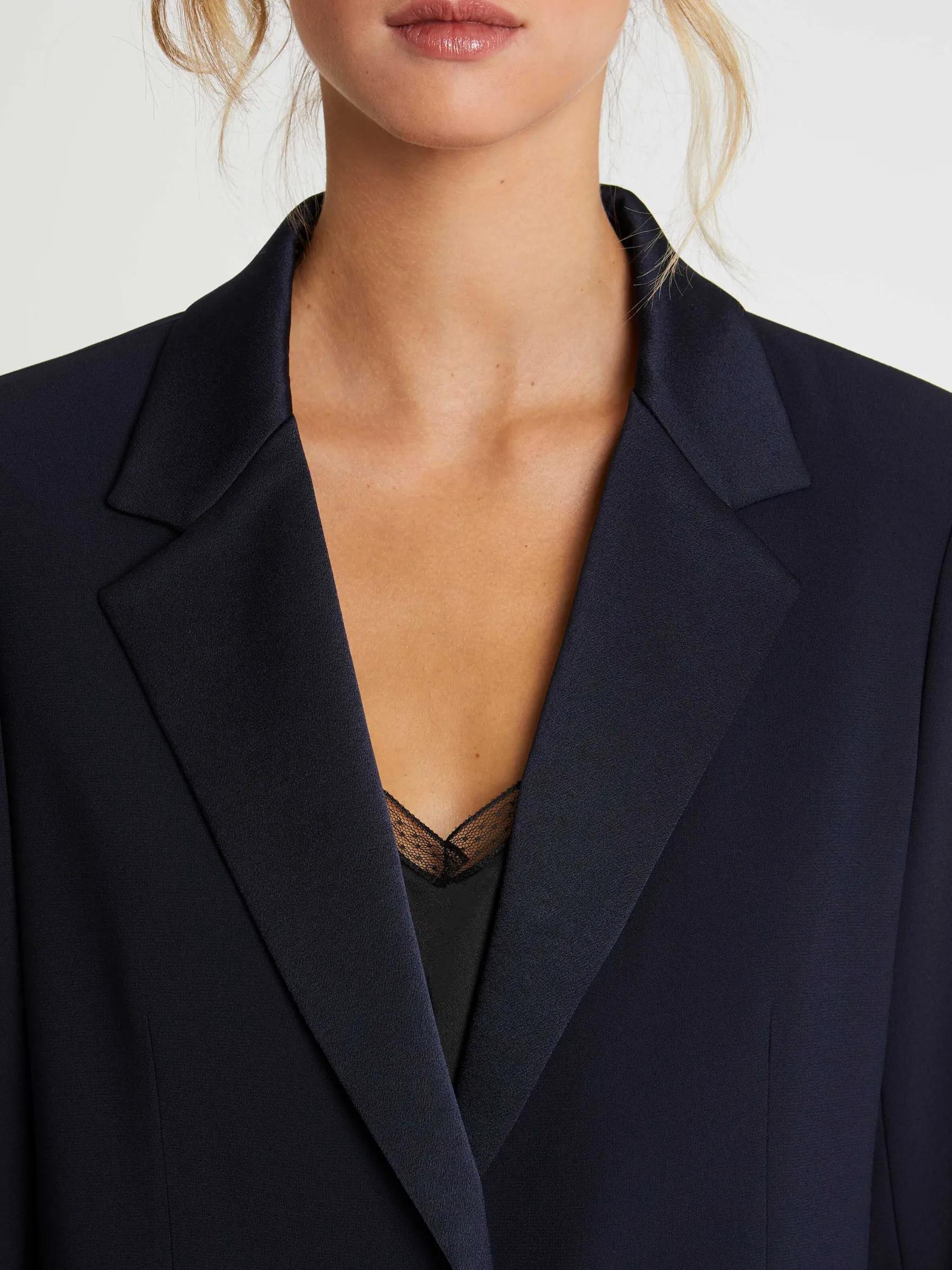 Women Paule Ka Jackets>Boxy Crepe Jacket