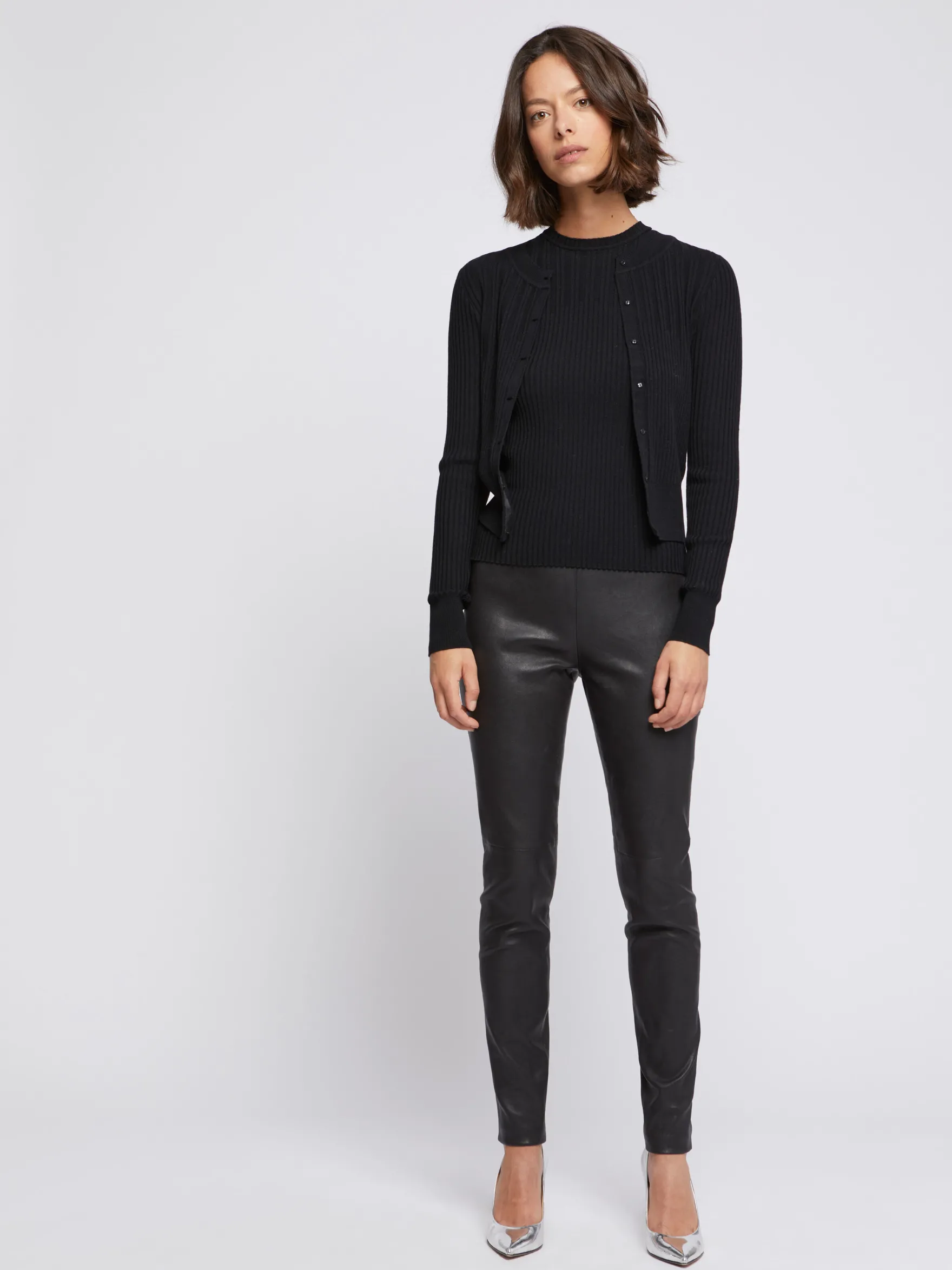 Women Paule Ka Knitwear>Cardigan Cotele En Laine Merinos