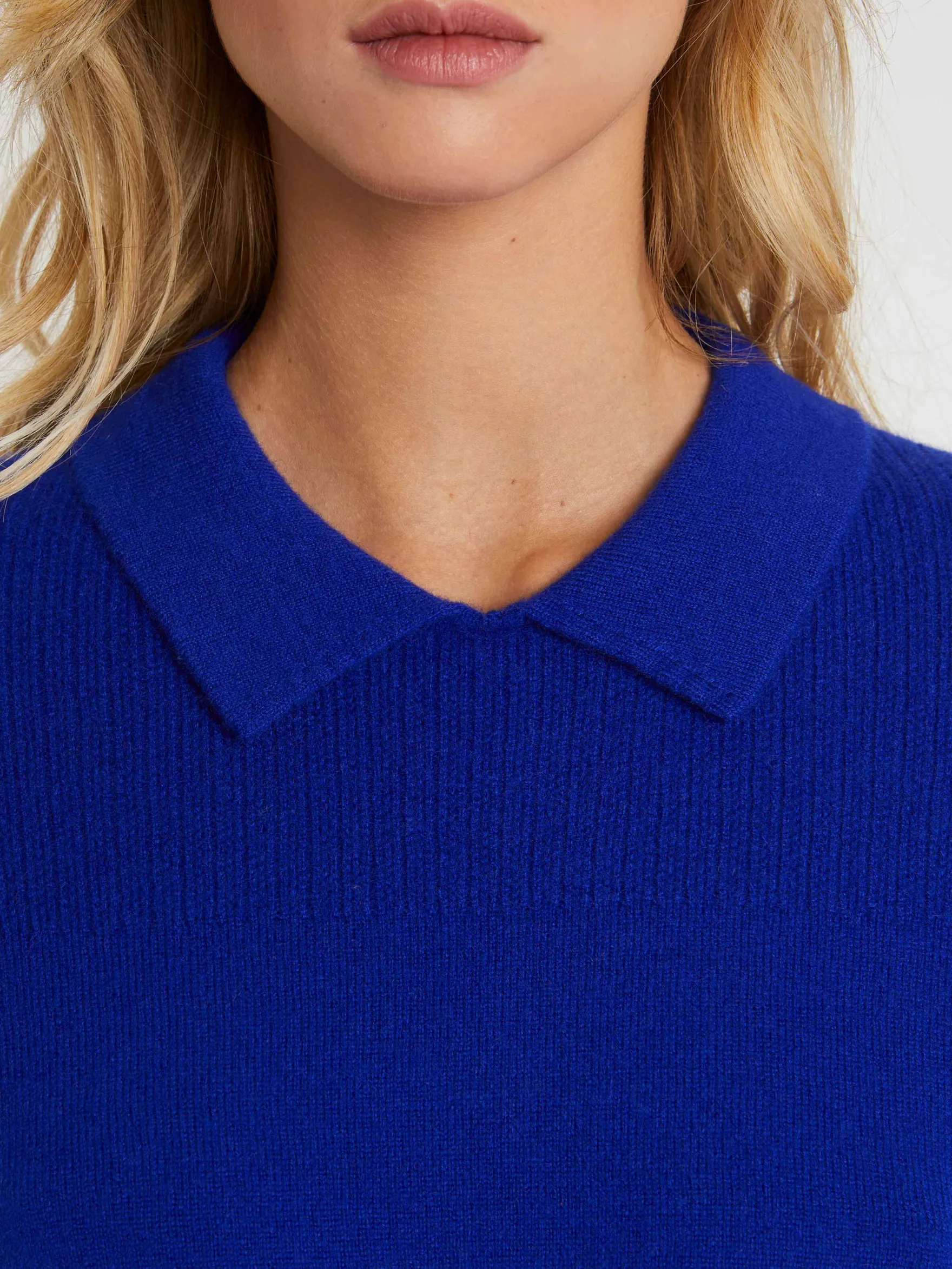 Women Paule Ka Knitwear>Cashmere Short-Sleeve Polo Sweater