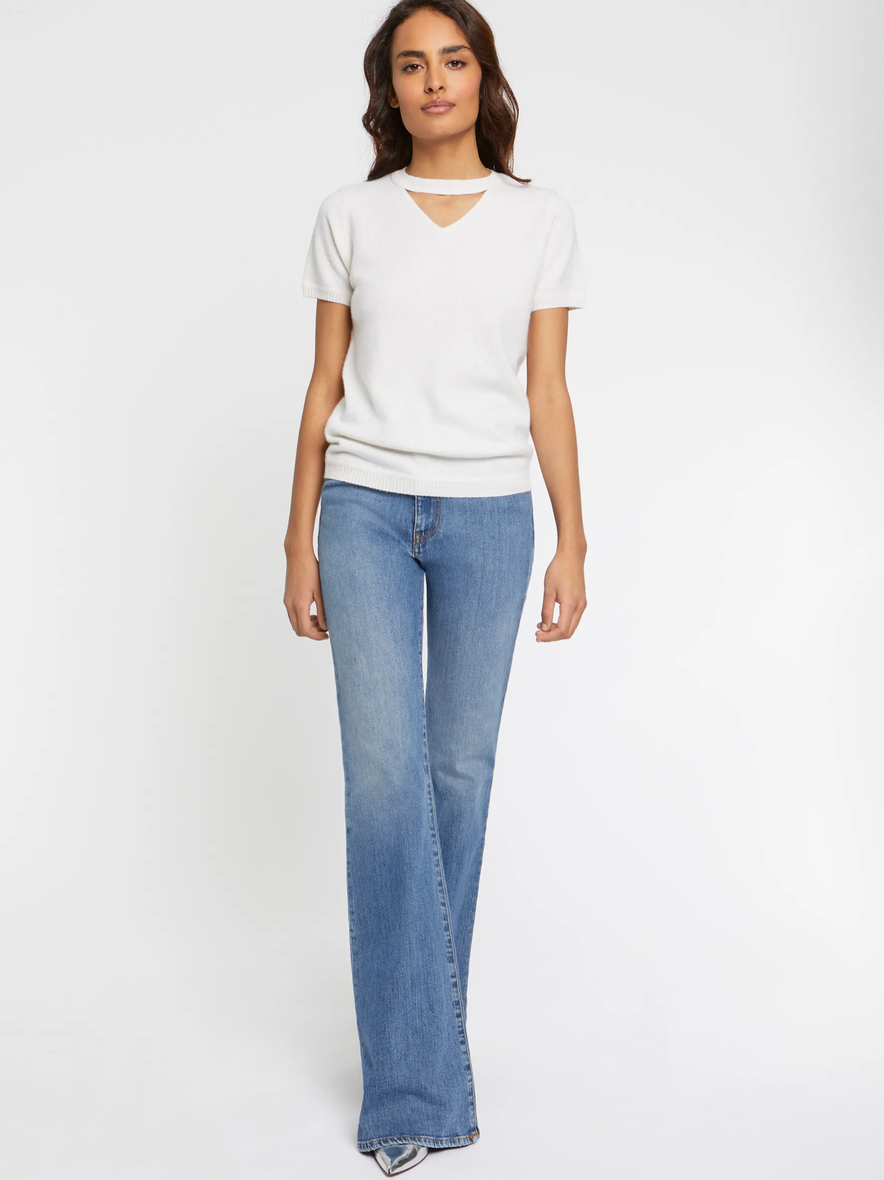 Women Paule Ka Knitwear>Cashmere Short-Sleeve Sweater