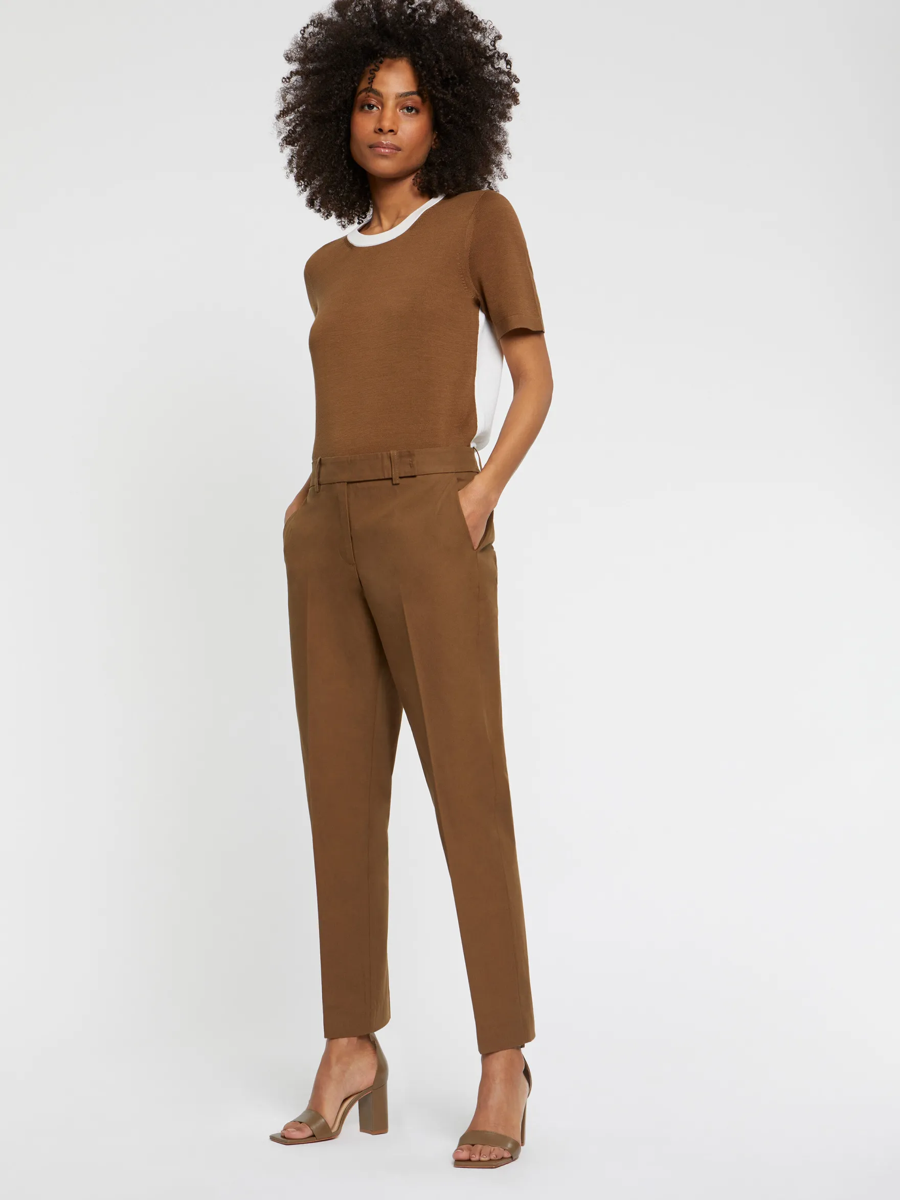 Women Paule Ka Trousers And Jeans>Cotton-Gabardine Cigarette Pants