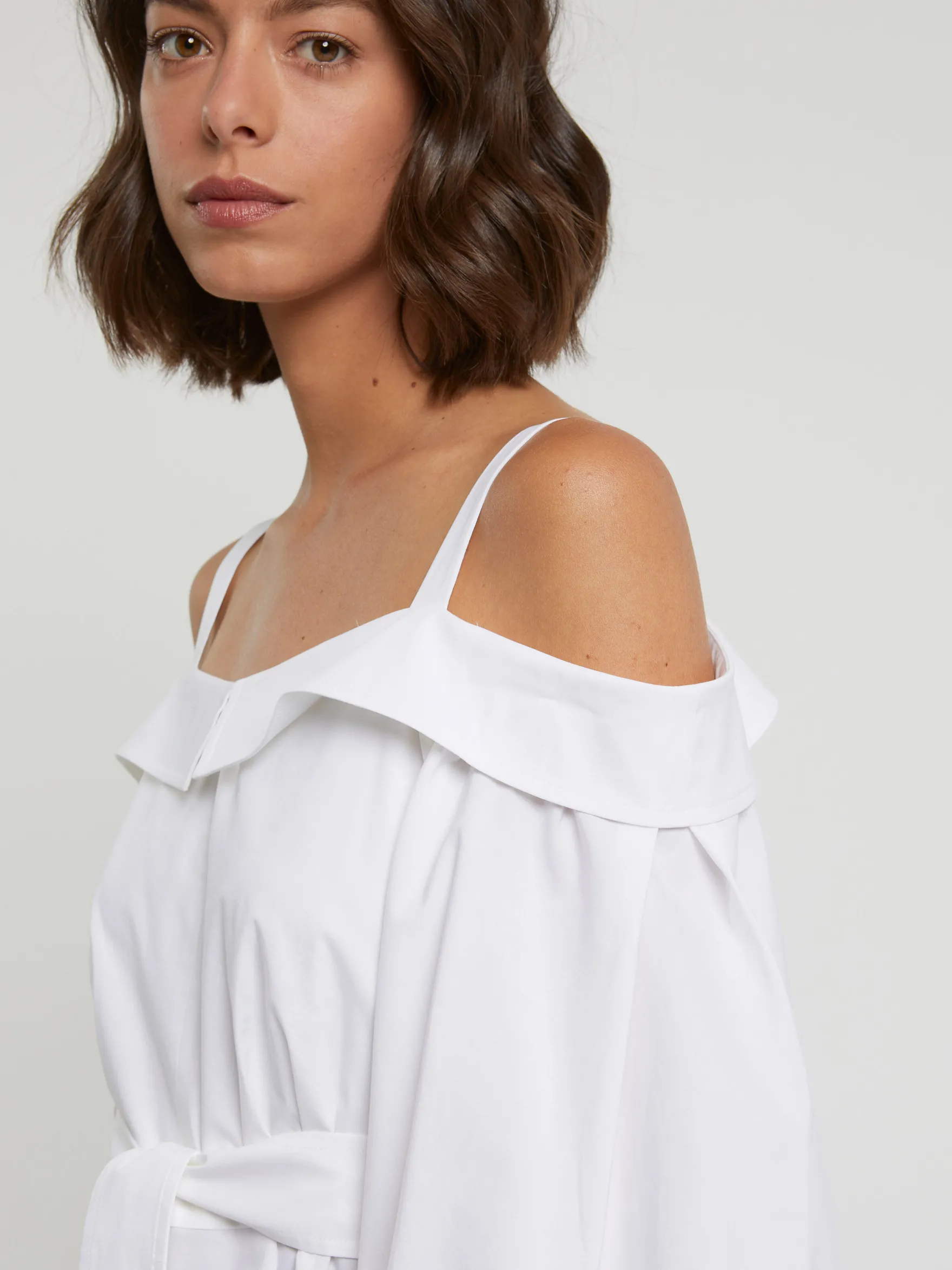 Women Paule Ka Tops>Cotton-Poplin Top