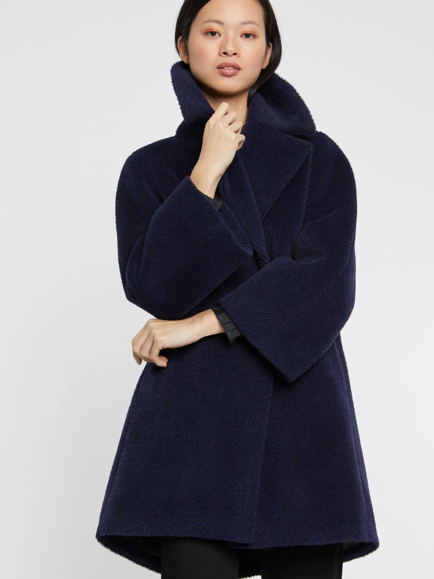 Women Paule Ka Coats>Cropped Jacket With Wool Collar