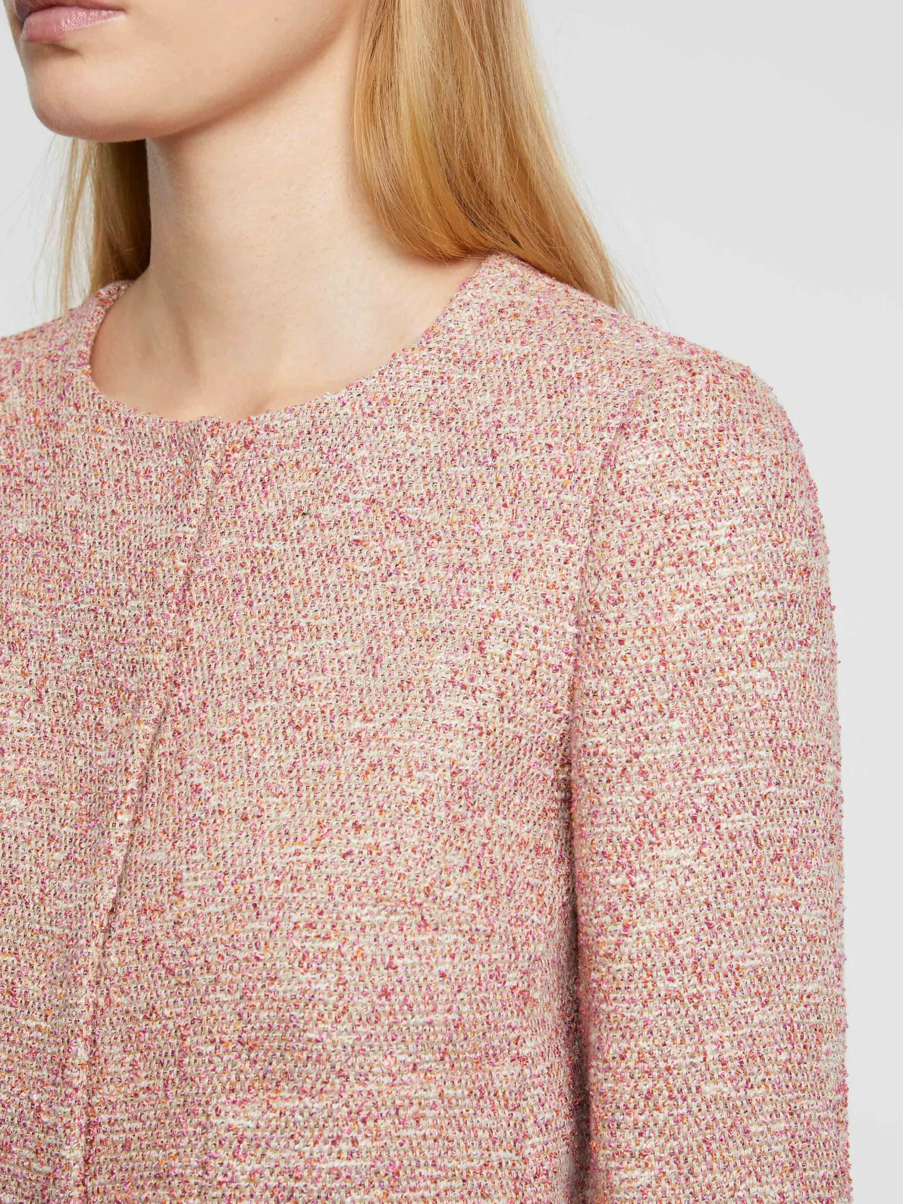 Women Paule Ka Jackets>Cropped Tweed Jacket