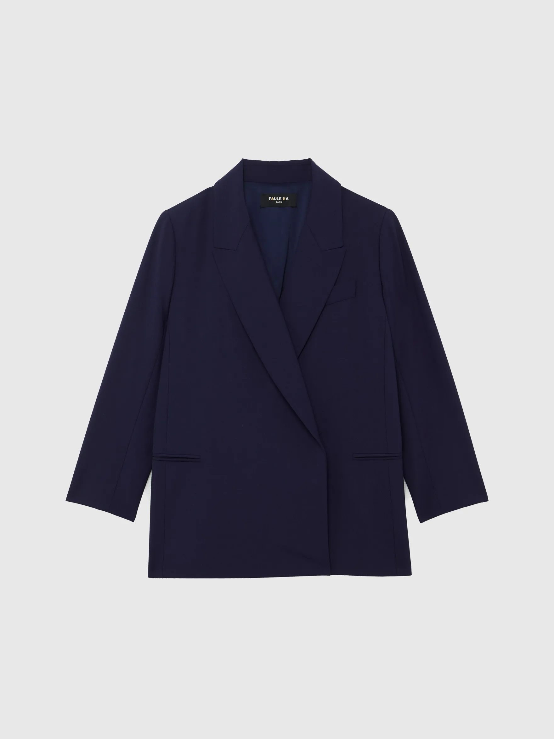 Women Paule Ka Jackets>Double-Breasted Fine-Wool Jacket