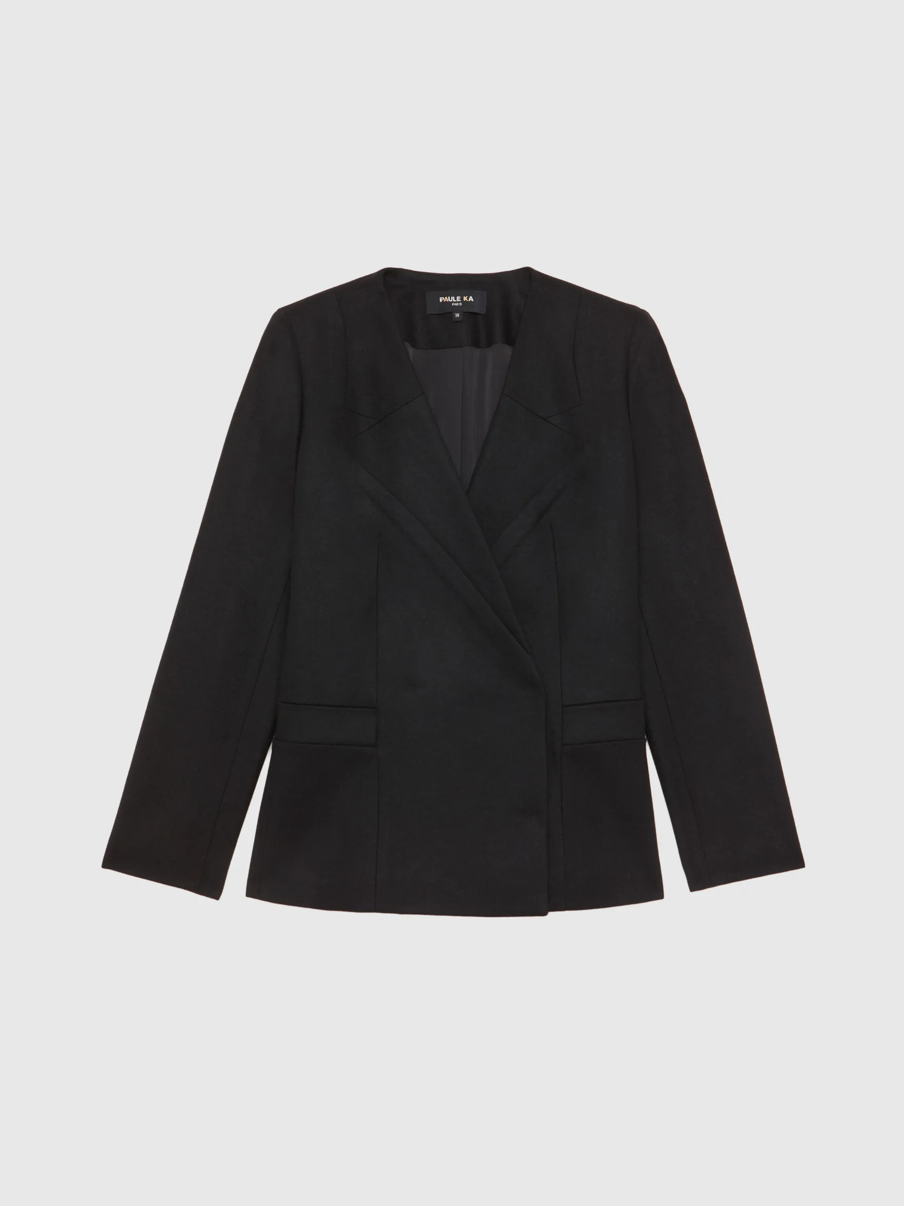 Women Paule Ka Jackets>Double-Breasted Wool Jacket