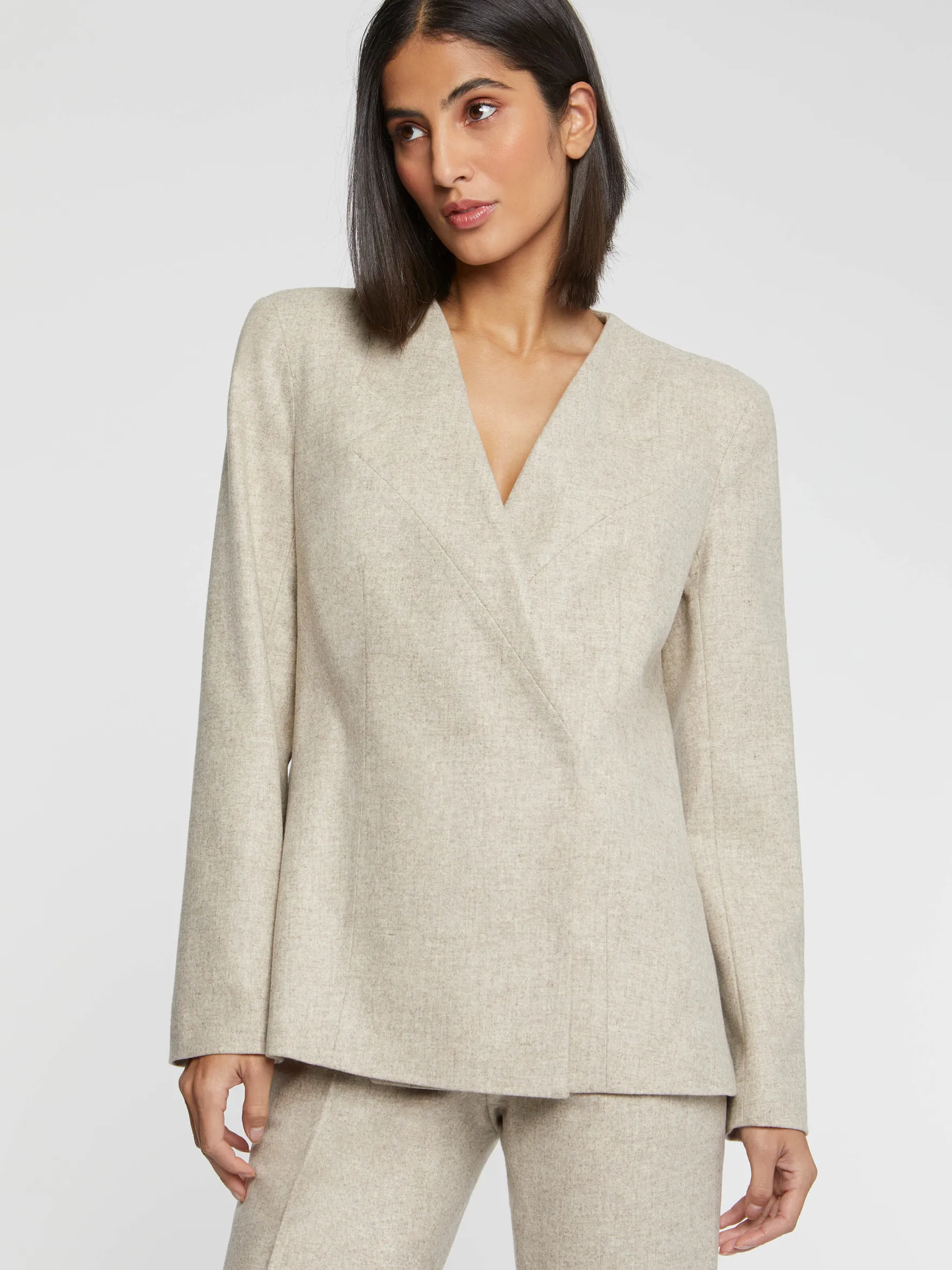 Women Paule Ka Jackets>Double-Breasted Wool Jacket