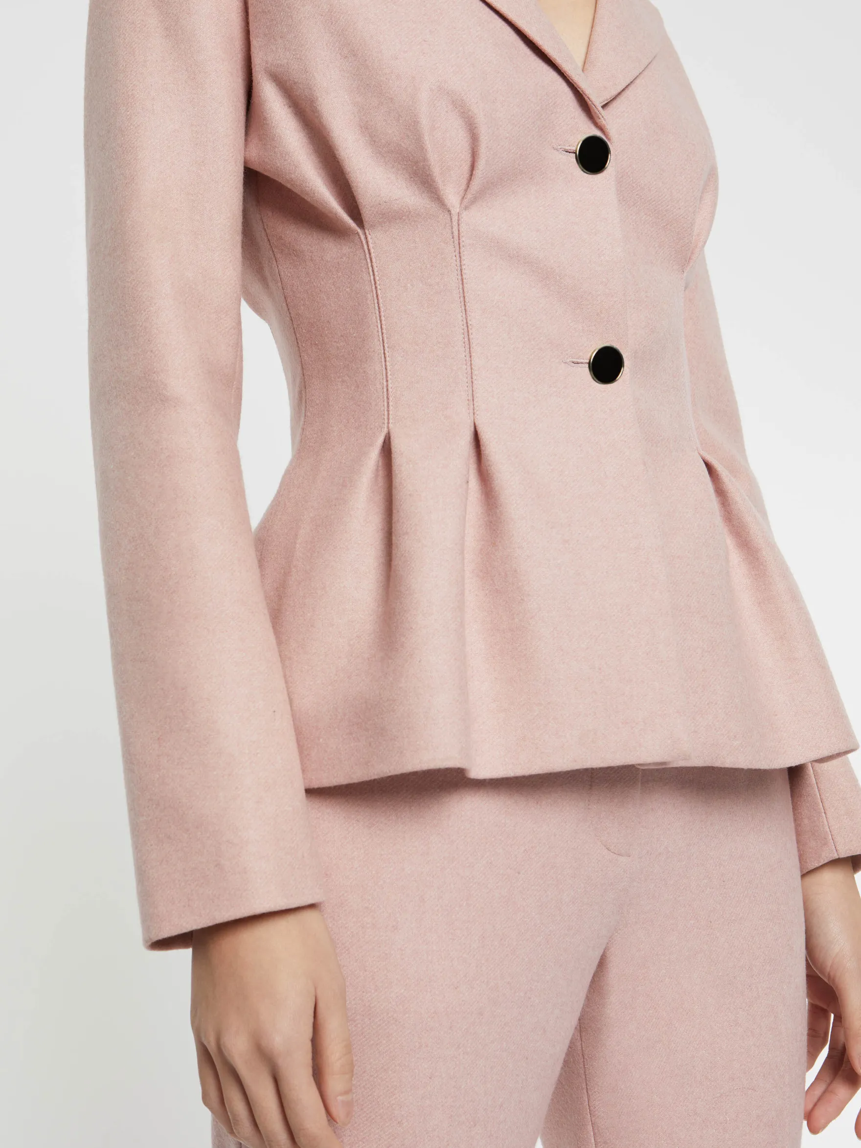 Women Paule Ka Jackets>Fitted Flannel Jacket