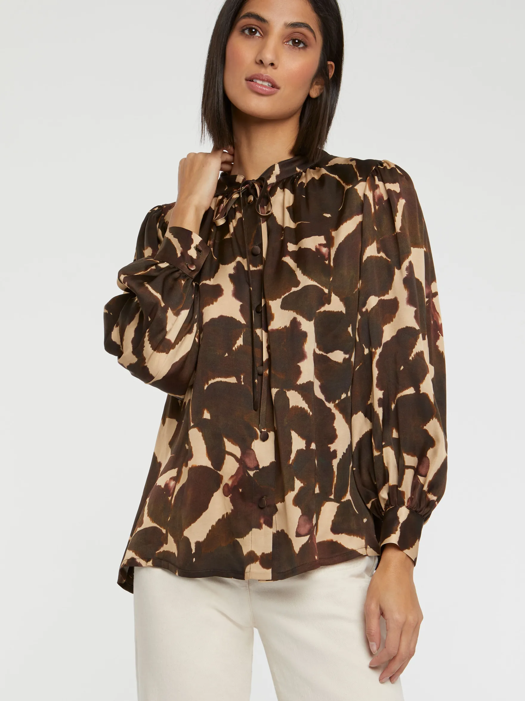 Women Paule Ka Tops>Floral Viscose Blouse