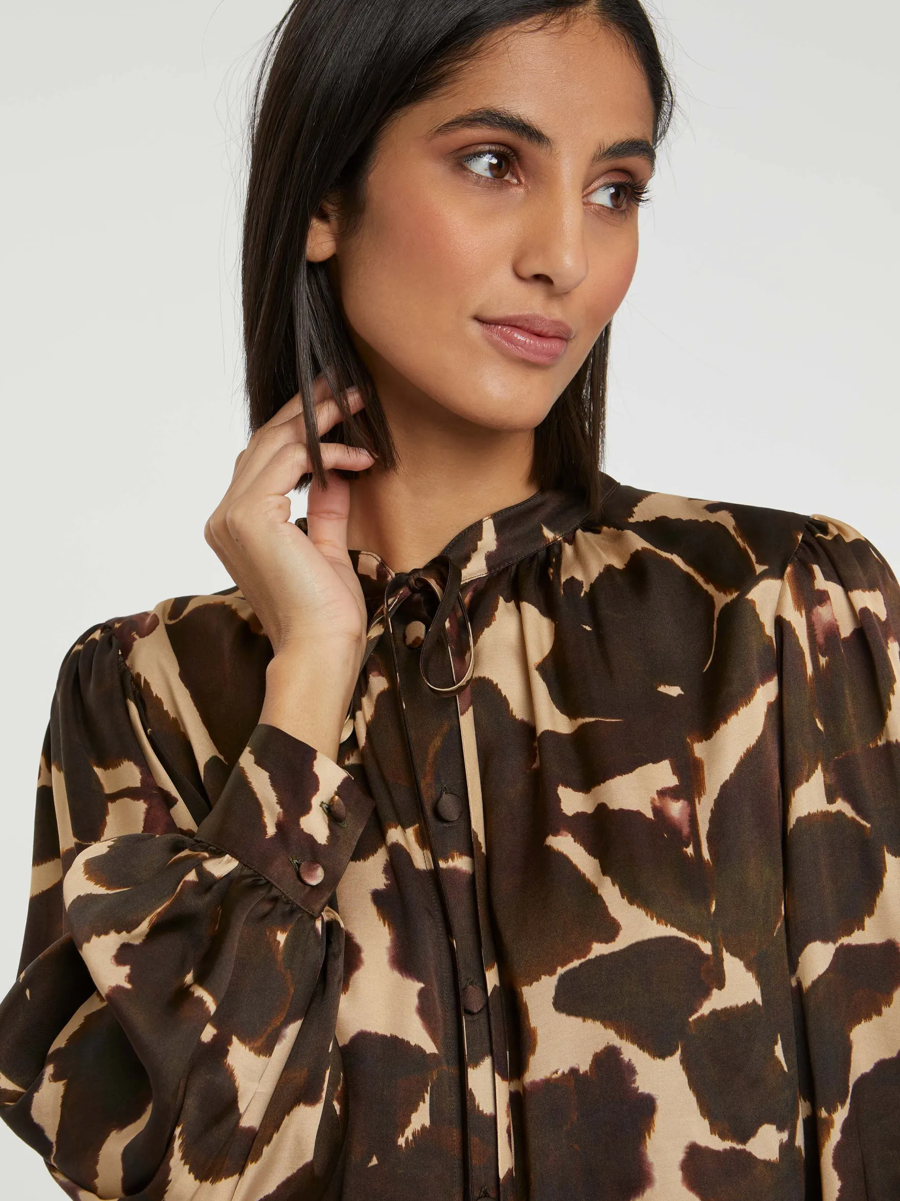 Women Paule Ka Tops>Floral Viscose Blouse