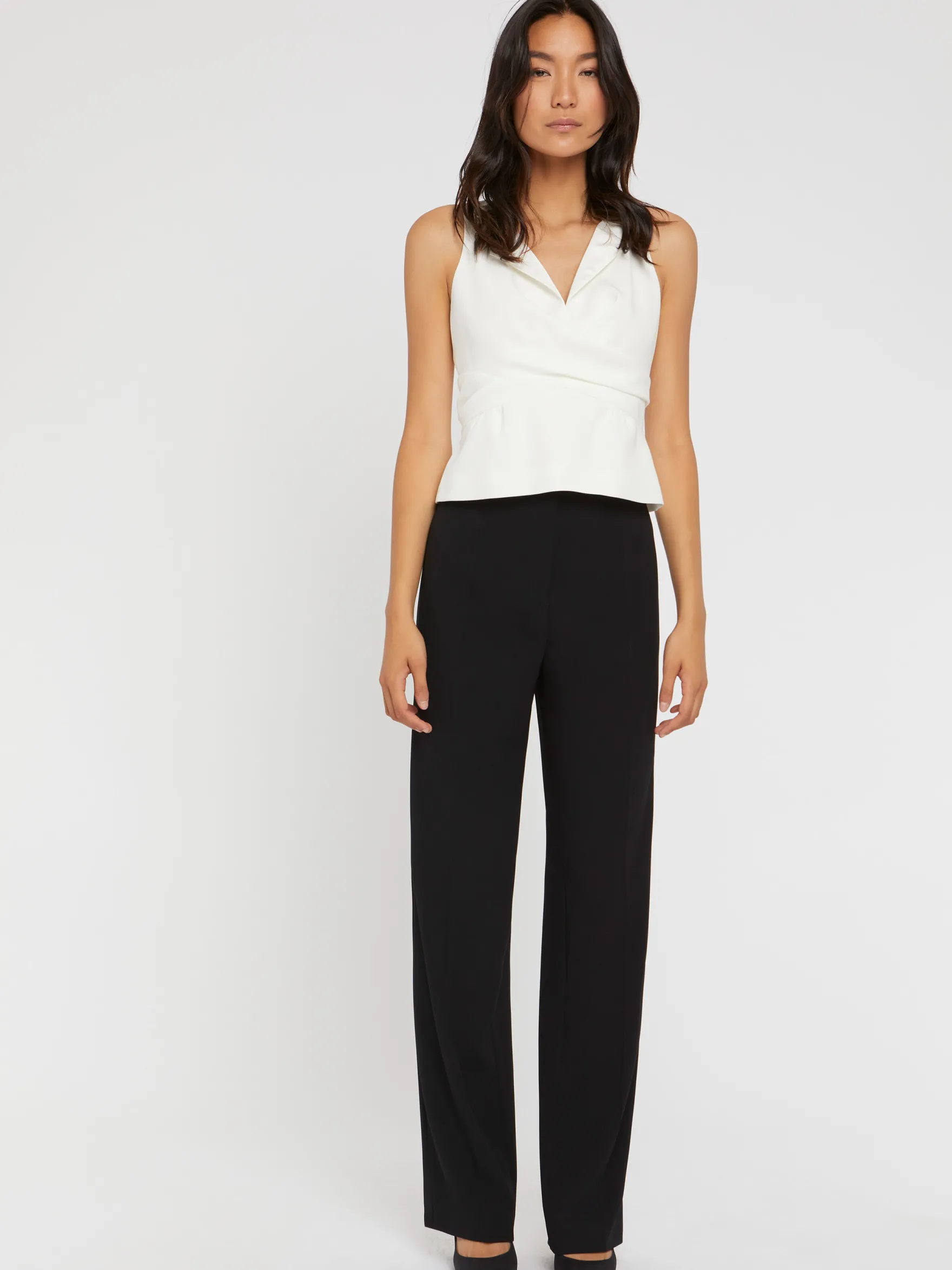 Women Paule Ka Trousers And Jeans>Fluid Satin-Back Crepe Pants