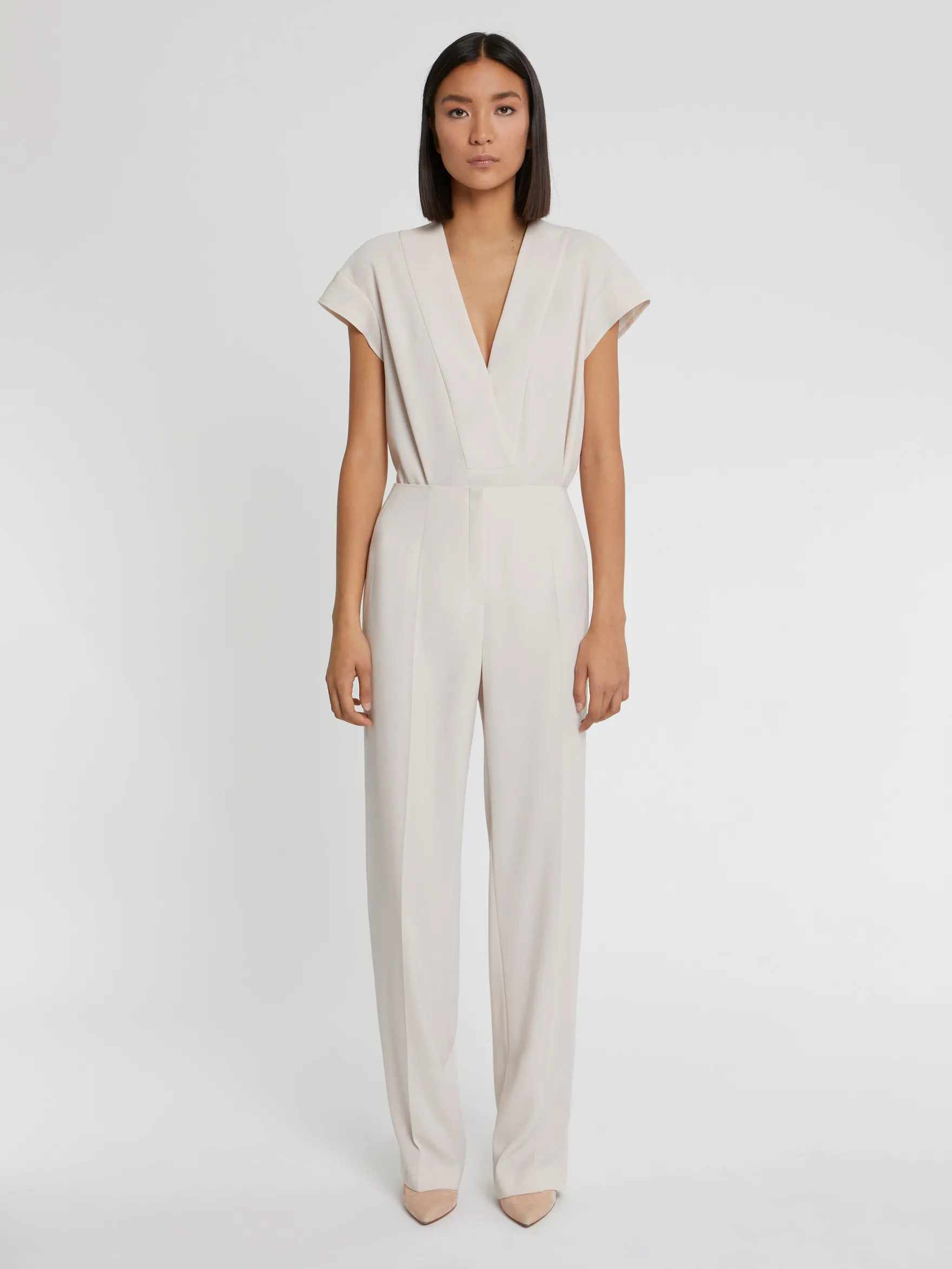 Women Paule Ka Trousers And Jeans>Fluid Satin-Back Crepe Pants