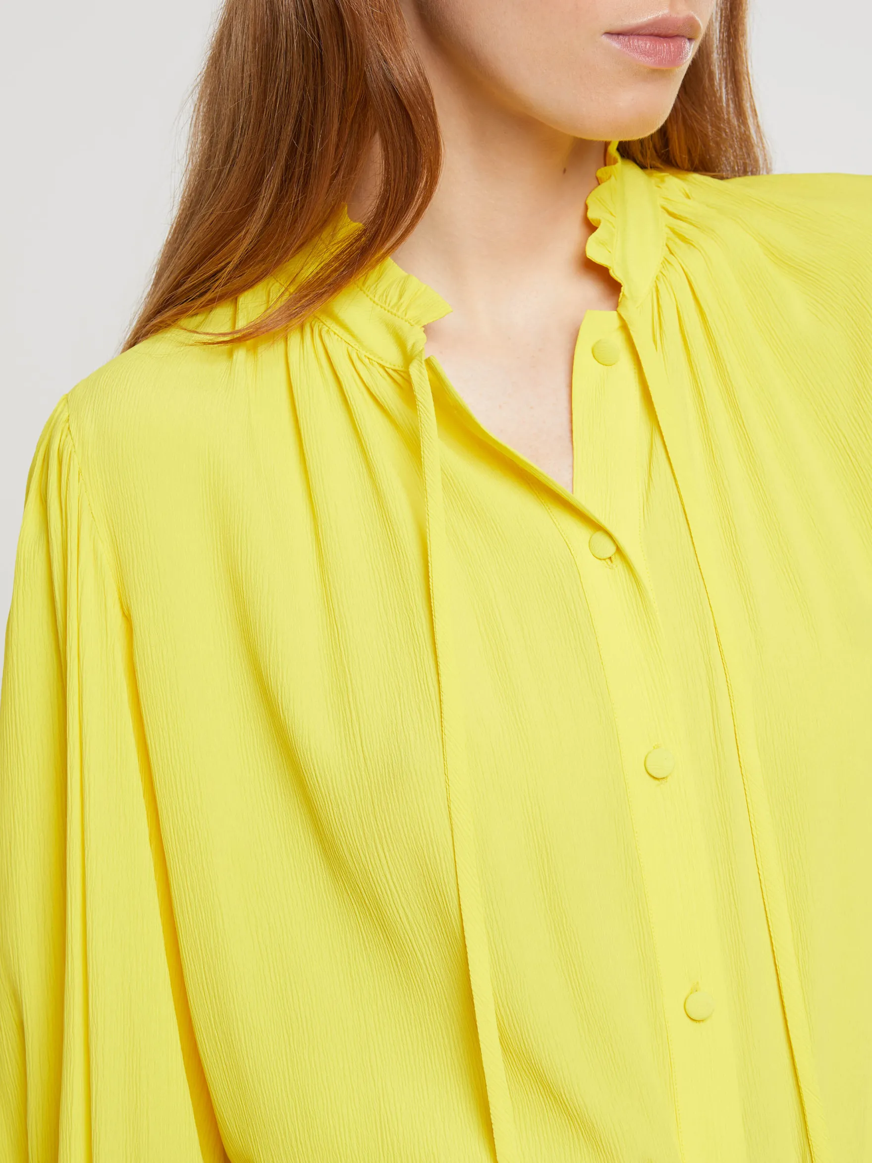 Women Paule Ka Tops>Fluid Silk-Crepon Blouse