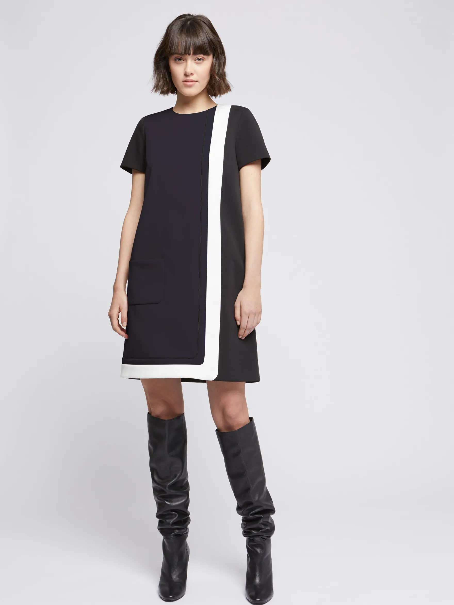 Women Paule Ka Dresses>Graphic Stretch-Tricotine Dress