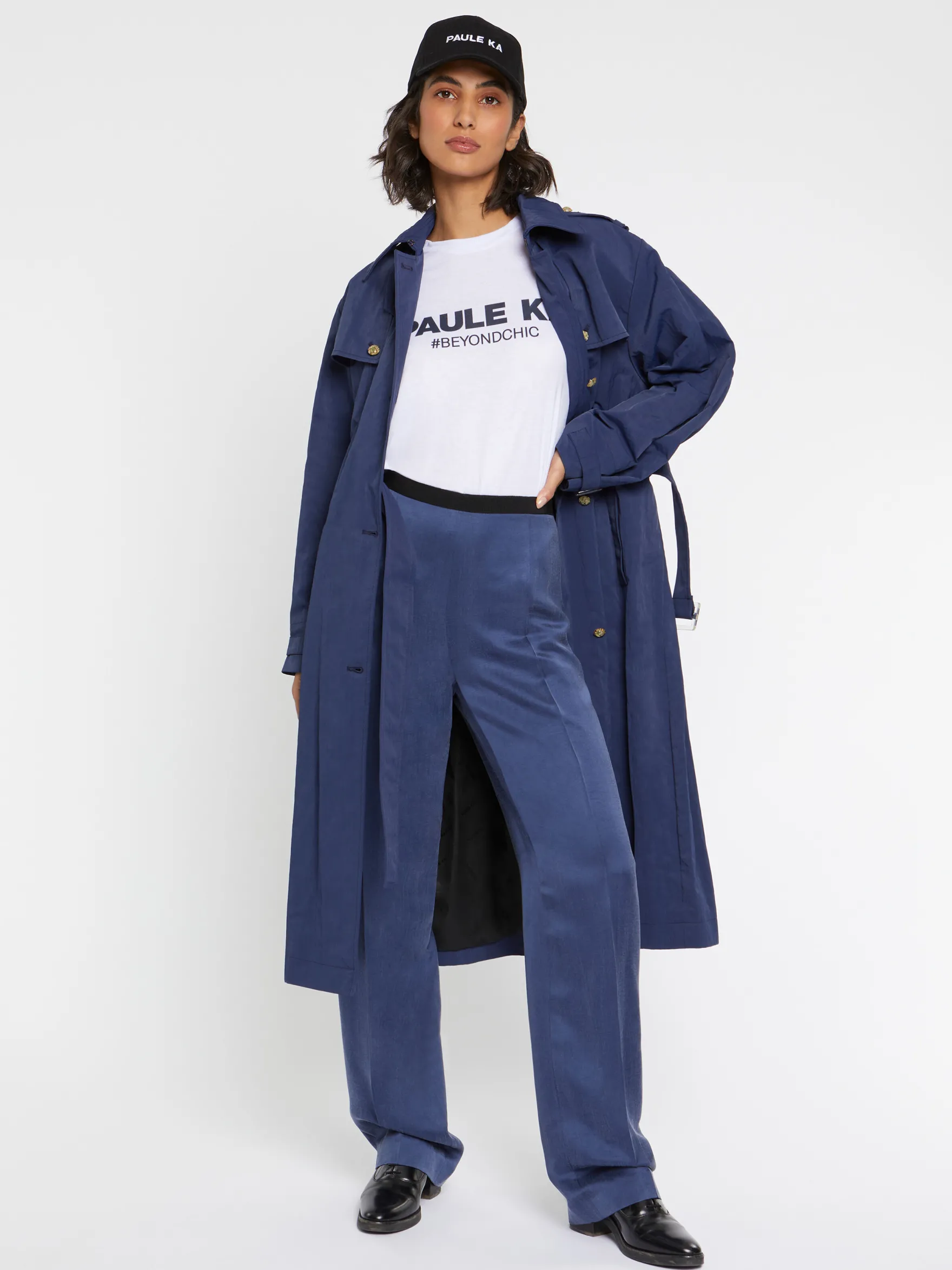 Women Paule Ka Coats>Long Trench-Style Coat