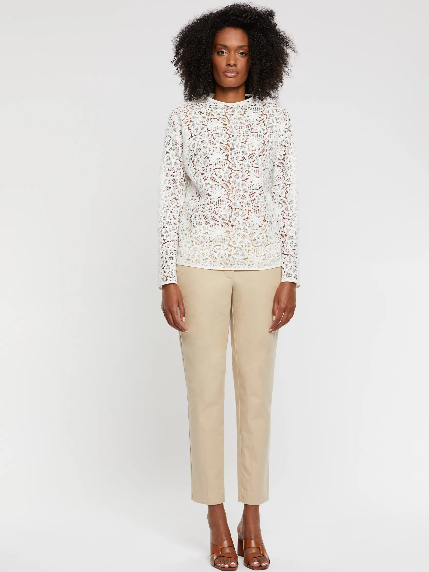 Women Paule Ka Tops>Long-Sleeve Lace Top