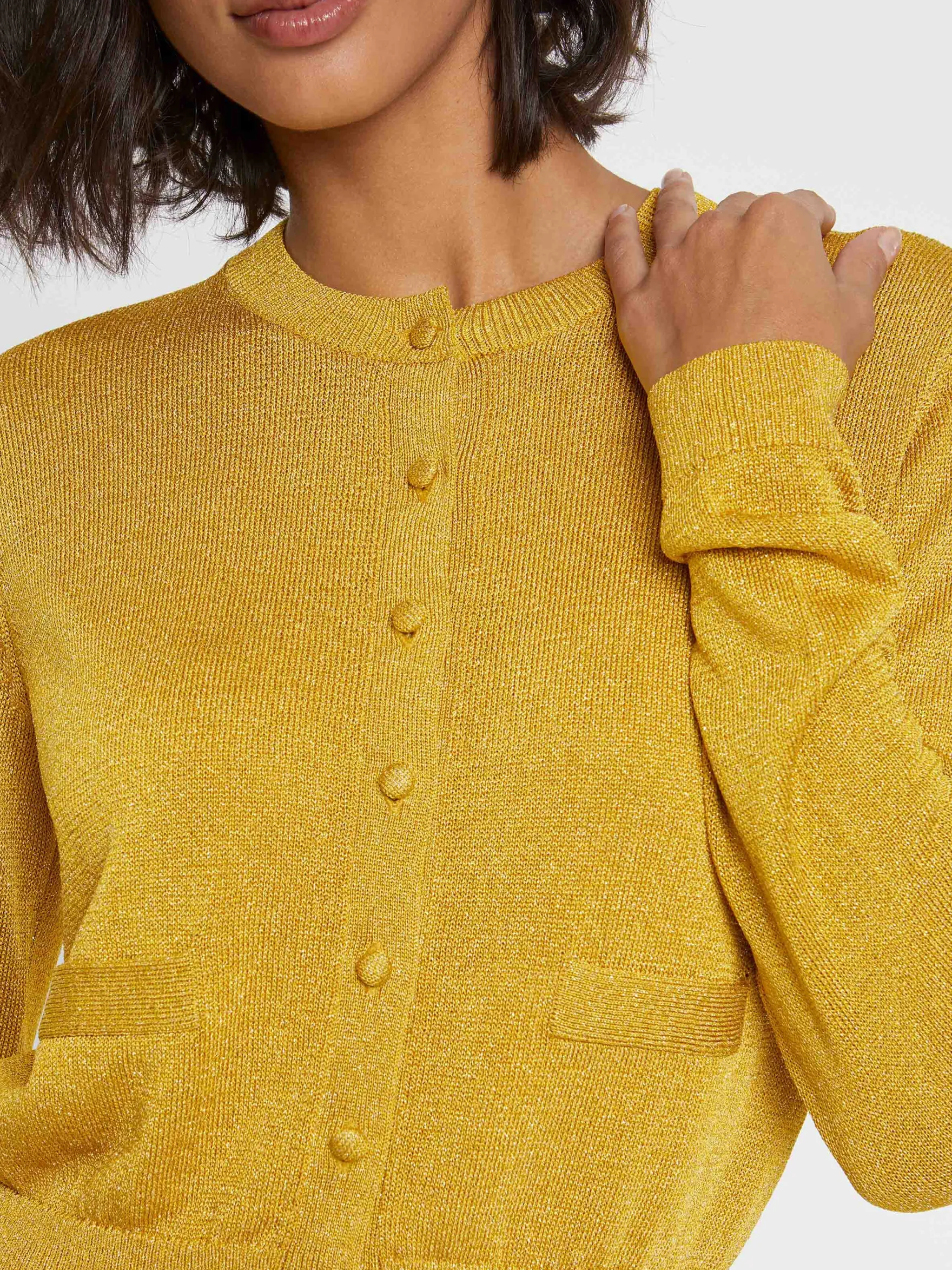 Women Paule Ka Knitwear>Lurex Knit Cardigan