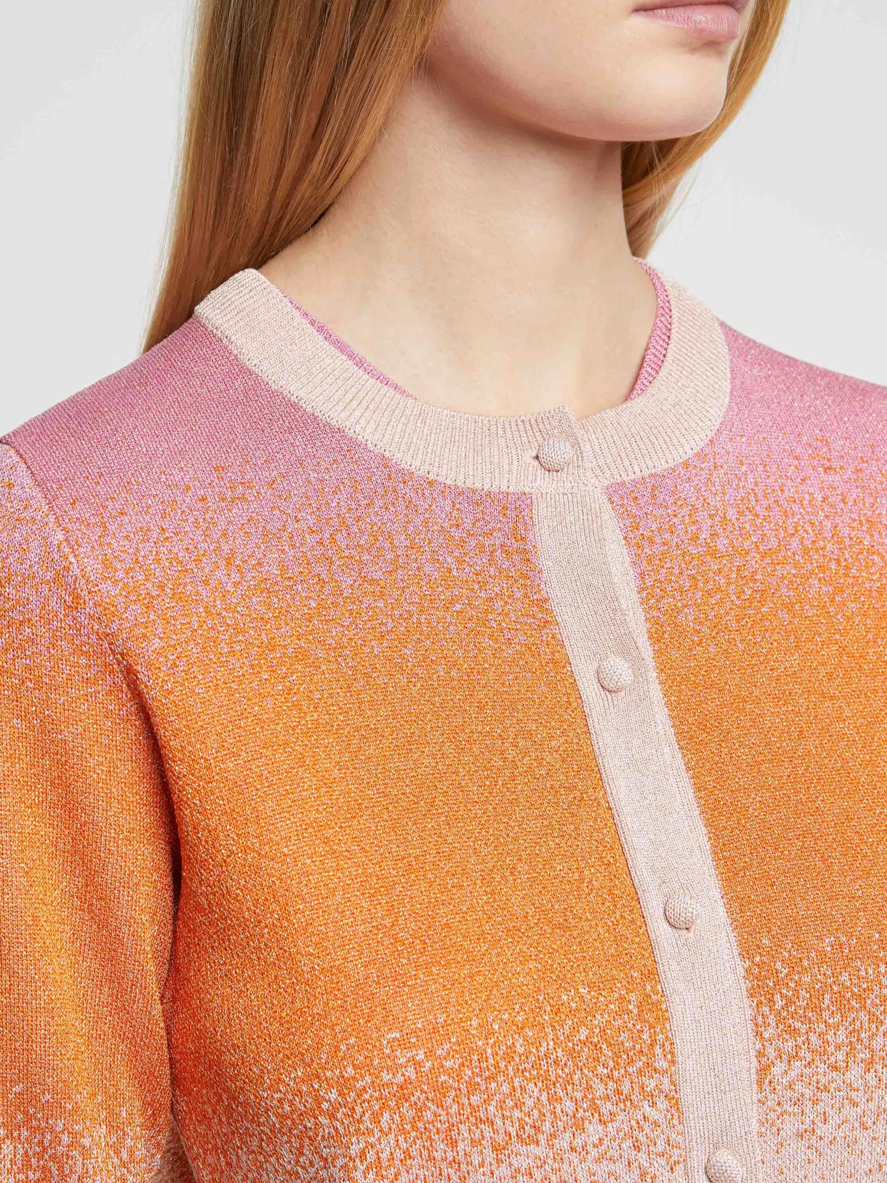 Women Paule Ka Knitwear>Lurex-Knit Cardigan