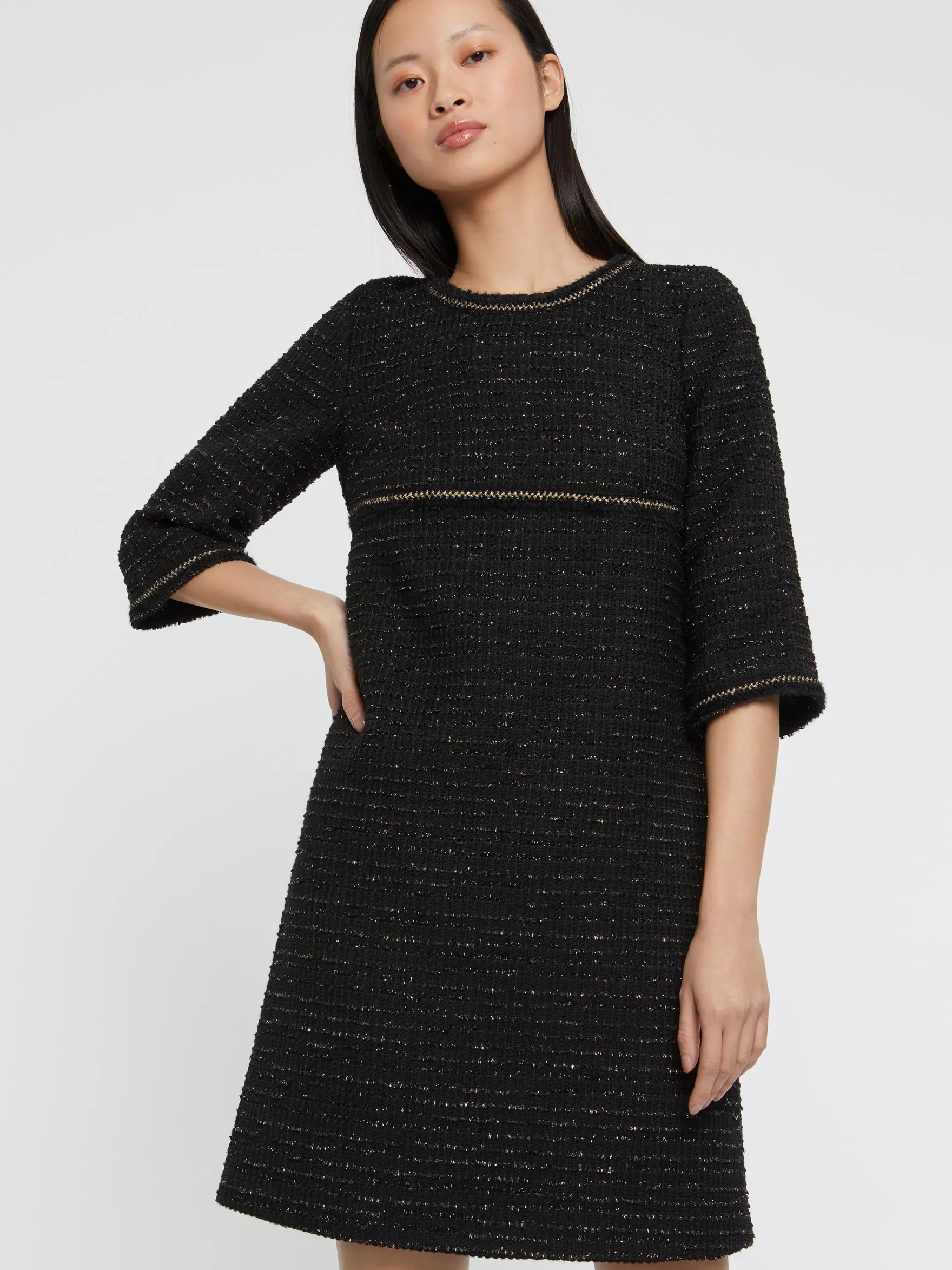 Women Paule Ka Dresses>Lurex-Tweed Short Dress