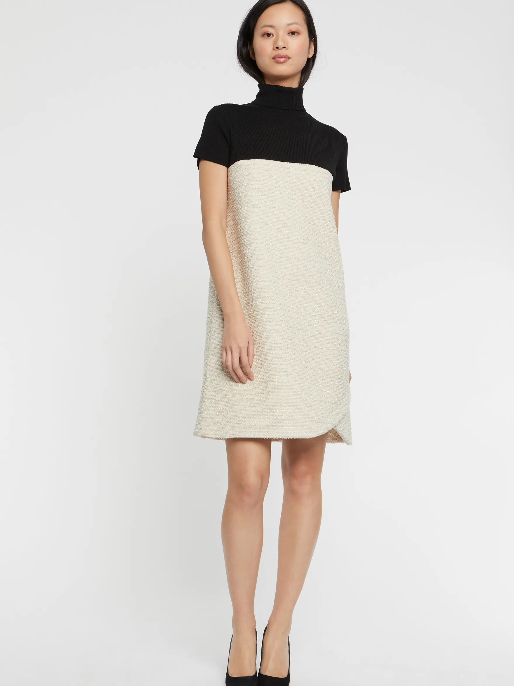 Women Paule Ka Dresses>Lurex-Tweed Short Dress