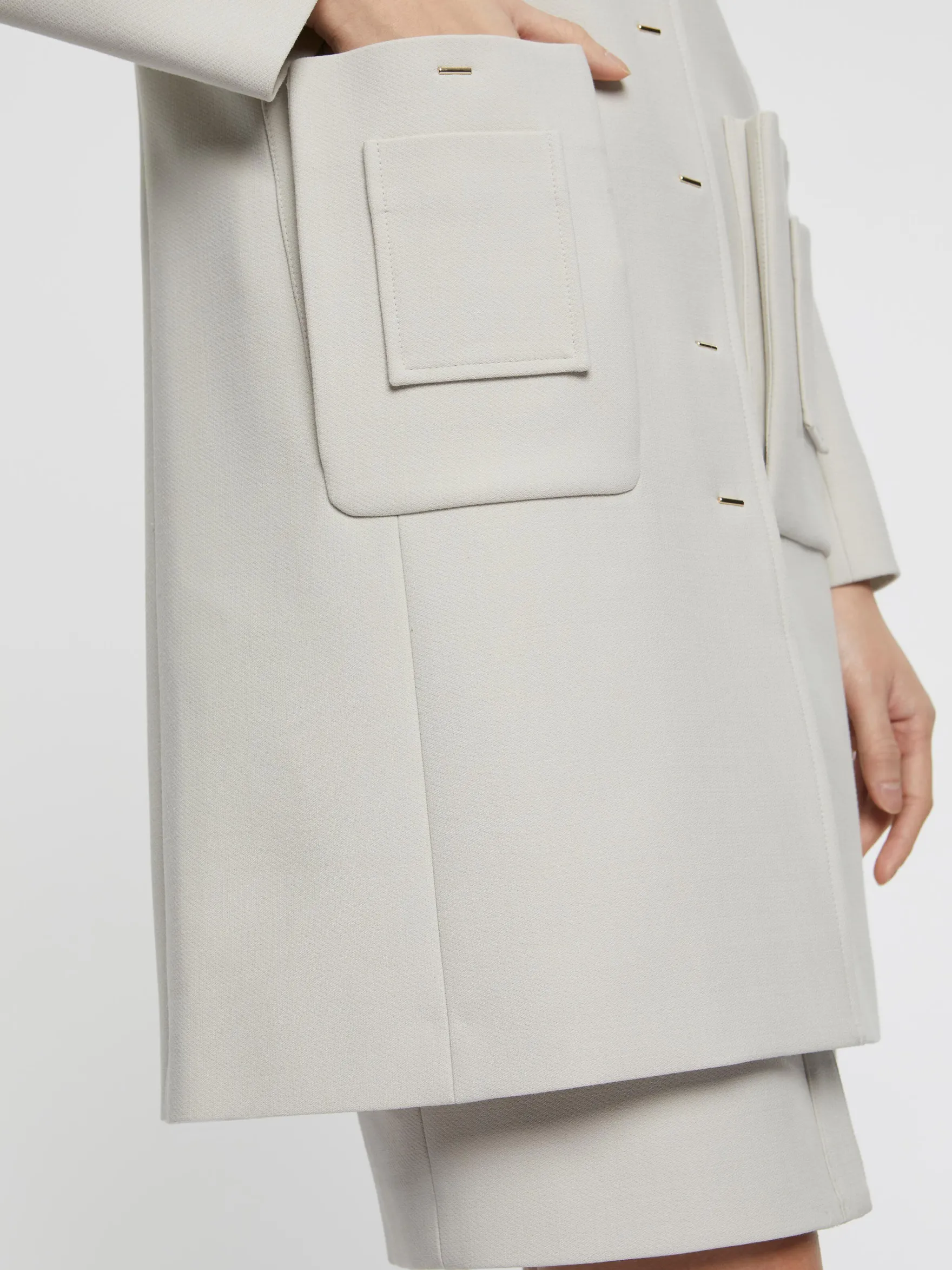 Women Paule Ka Coats>Mid-Length Coat With Pockets