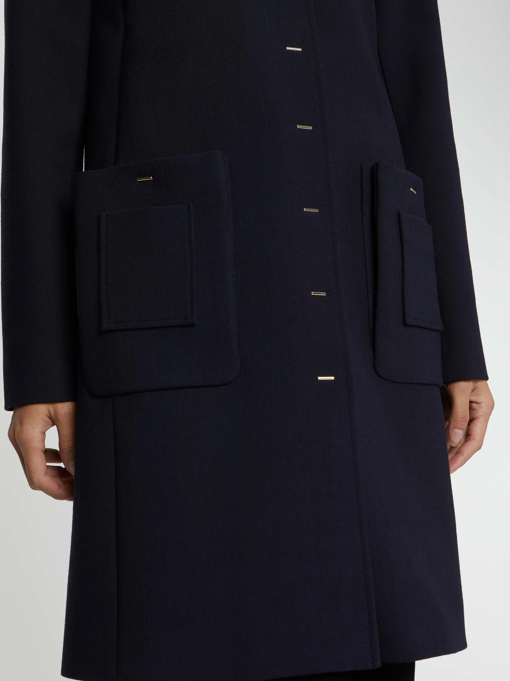 Women Paule Ka Coats>Mid-Length Coat With Pockets