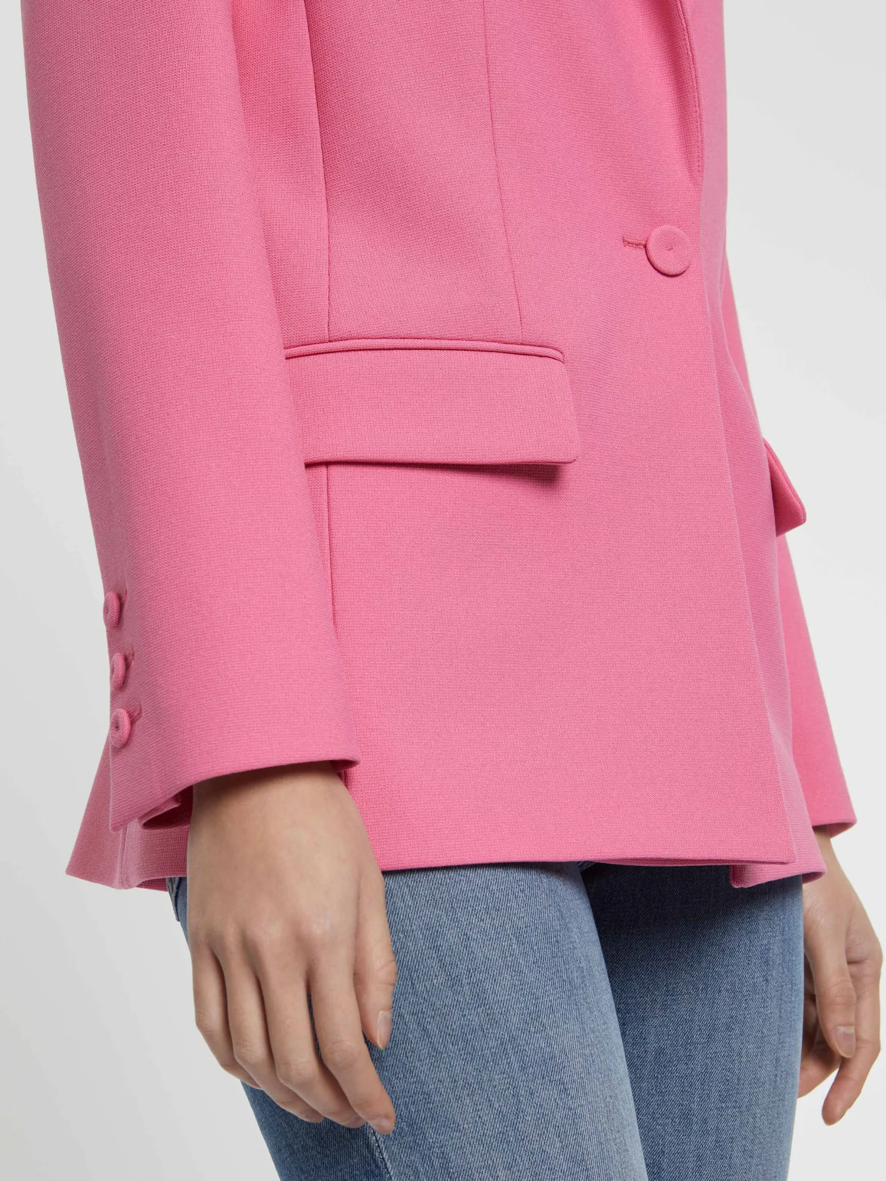 Women Paule Ka Jackets>Milano-Knit Fitted Jacket