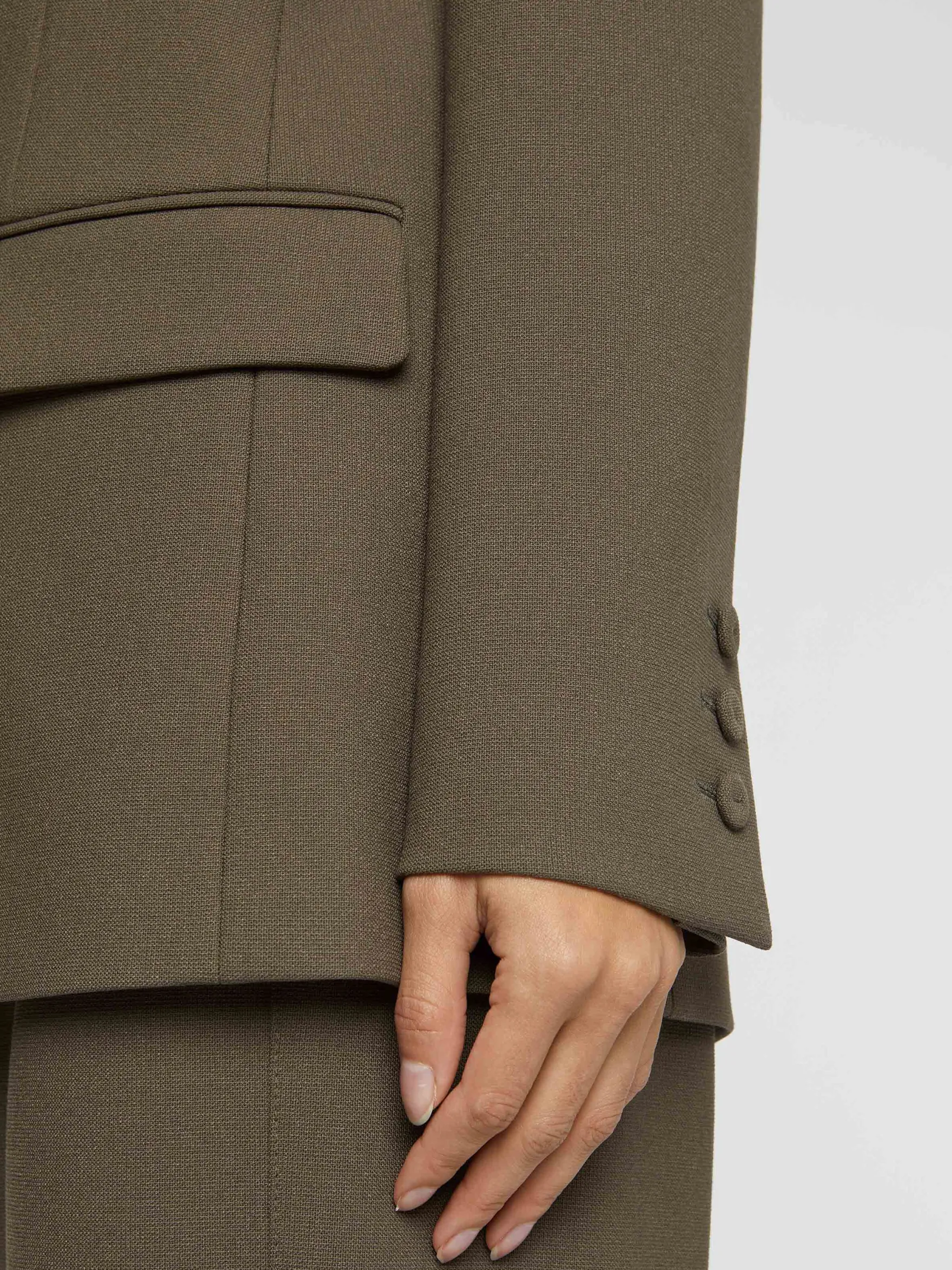 Women Paule Ka Jackets>Milano-Knit Fitted Jacket