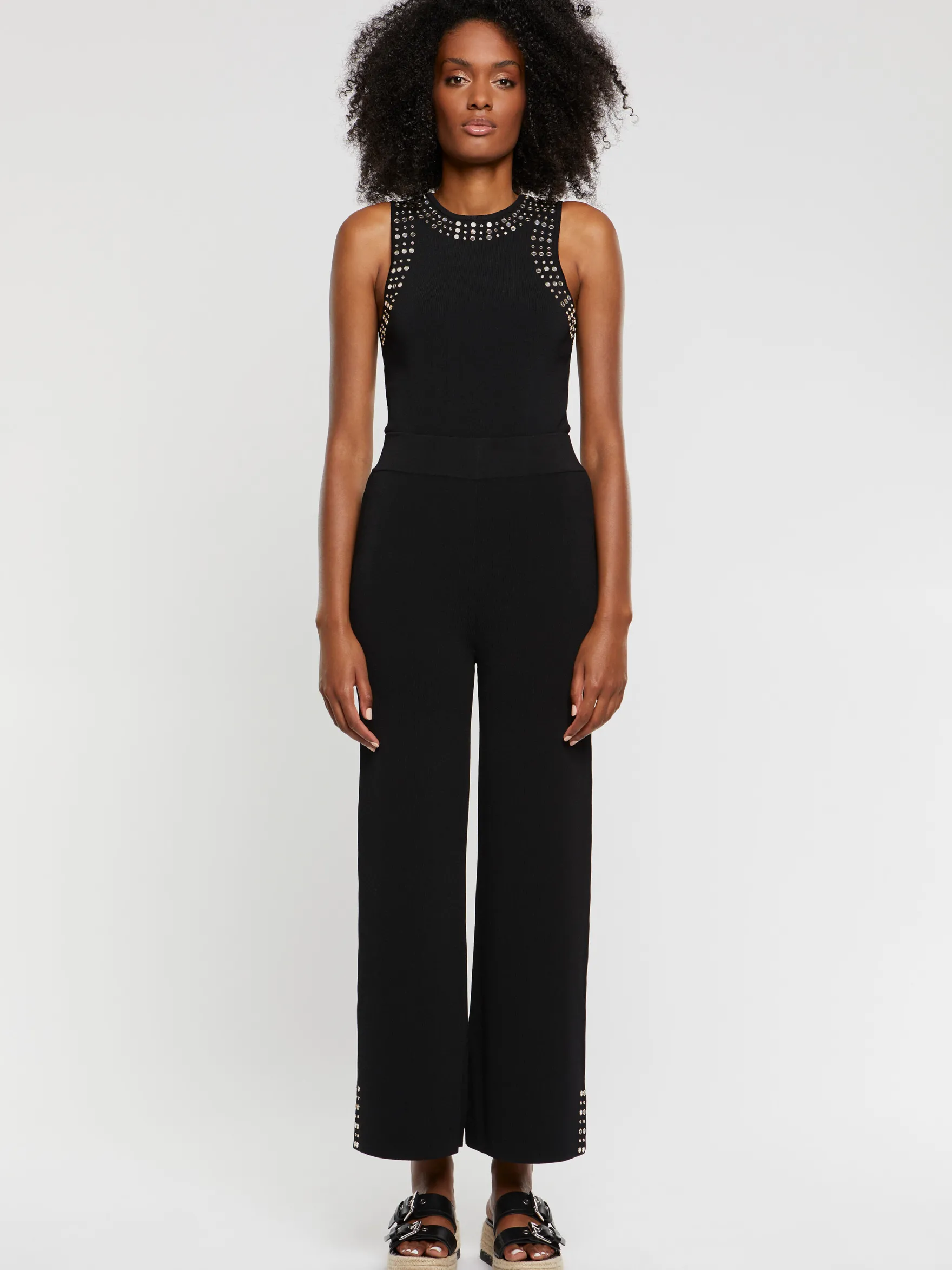 Women Paule Ka Trousers And Jeans>Milano-Knit Studded Pants