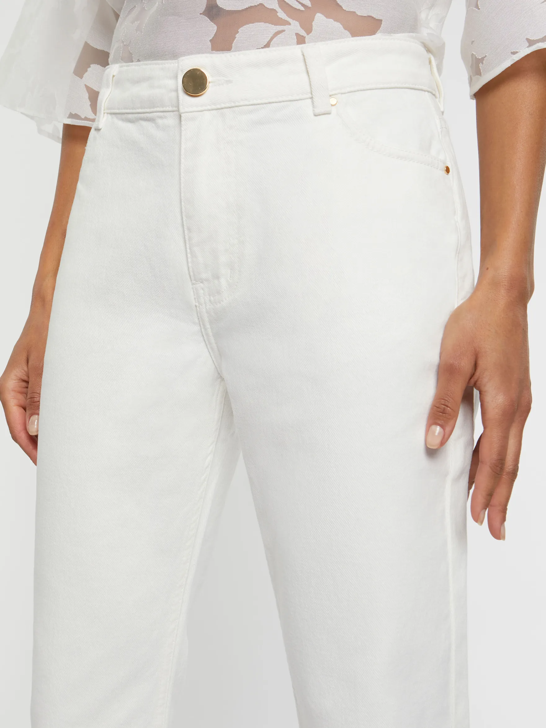 Women Paule Ka Trousers And Jeans>Regular-Fit Cotton Pants