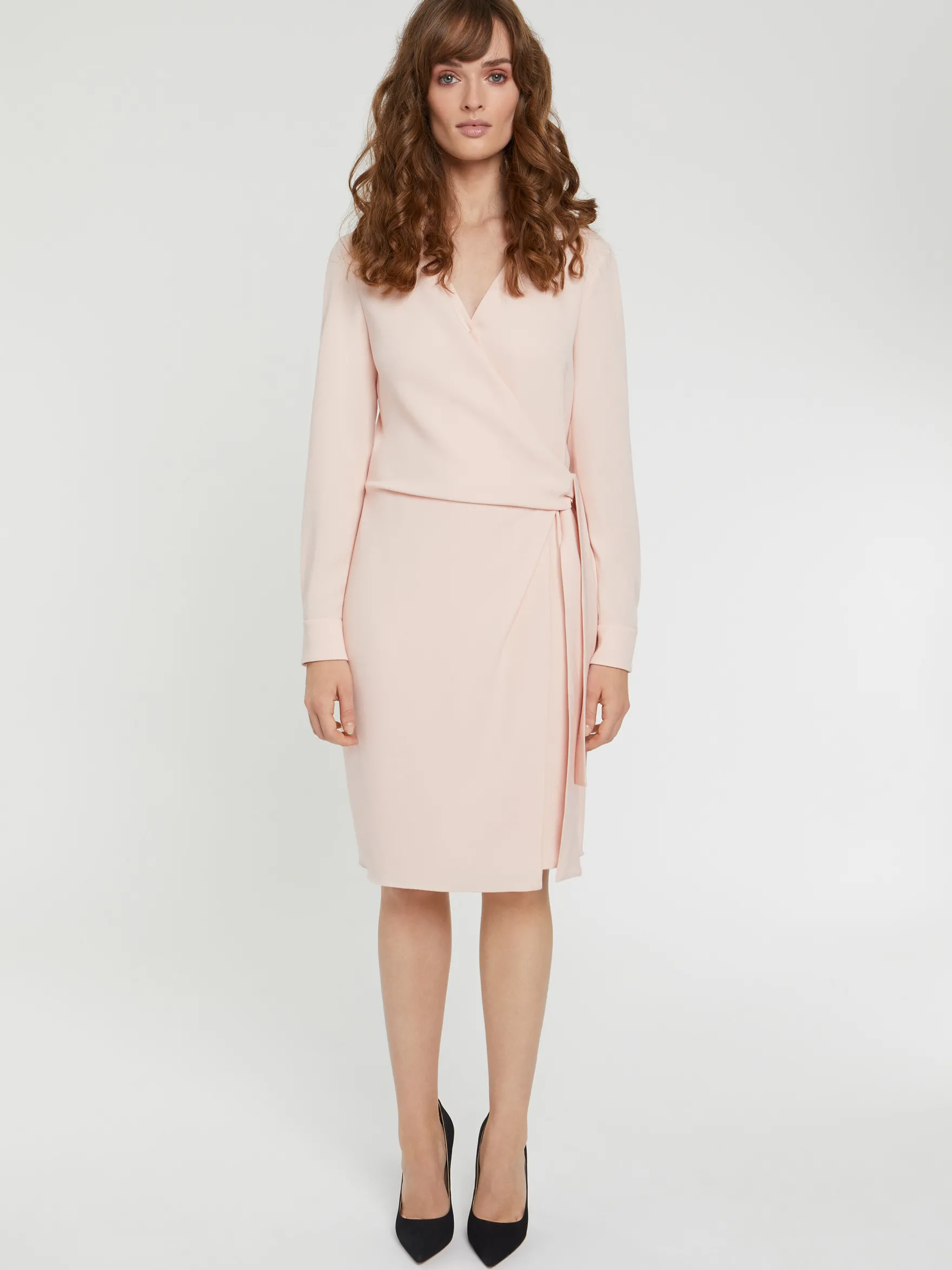 Women Paule Ka Dresses>Robe Portefeuille En Crepe Envers Satin