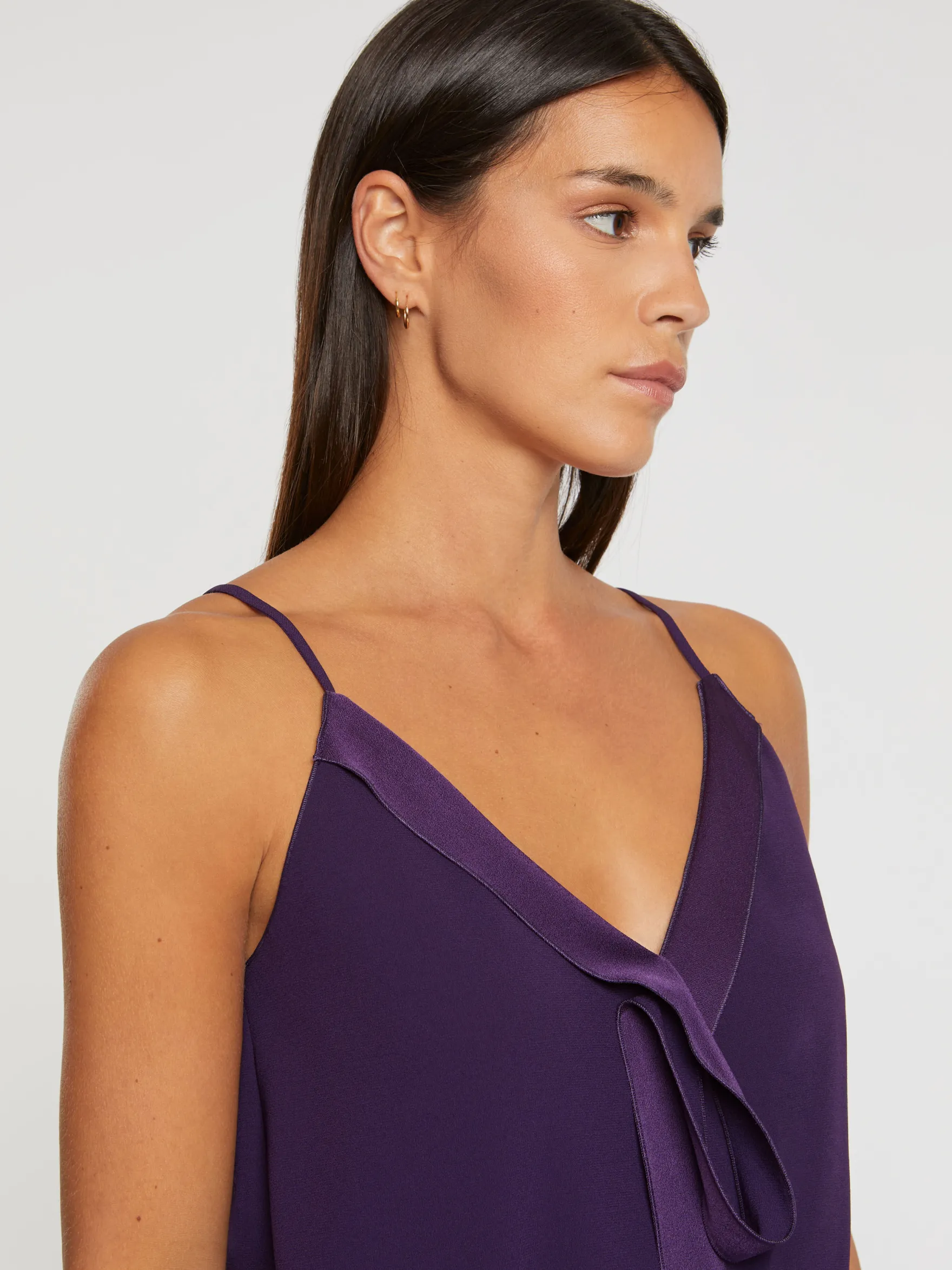 Women Paule Ka Tops>Satin-Back Crepe Camisole