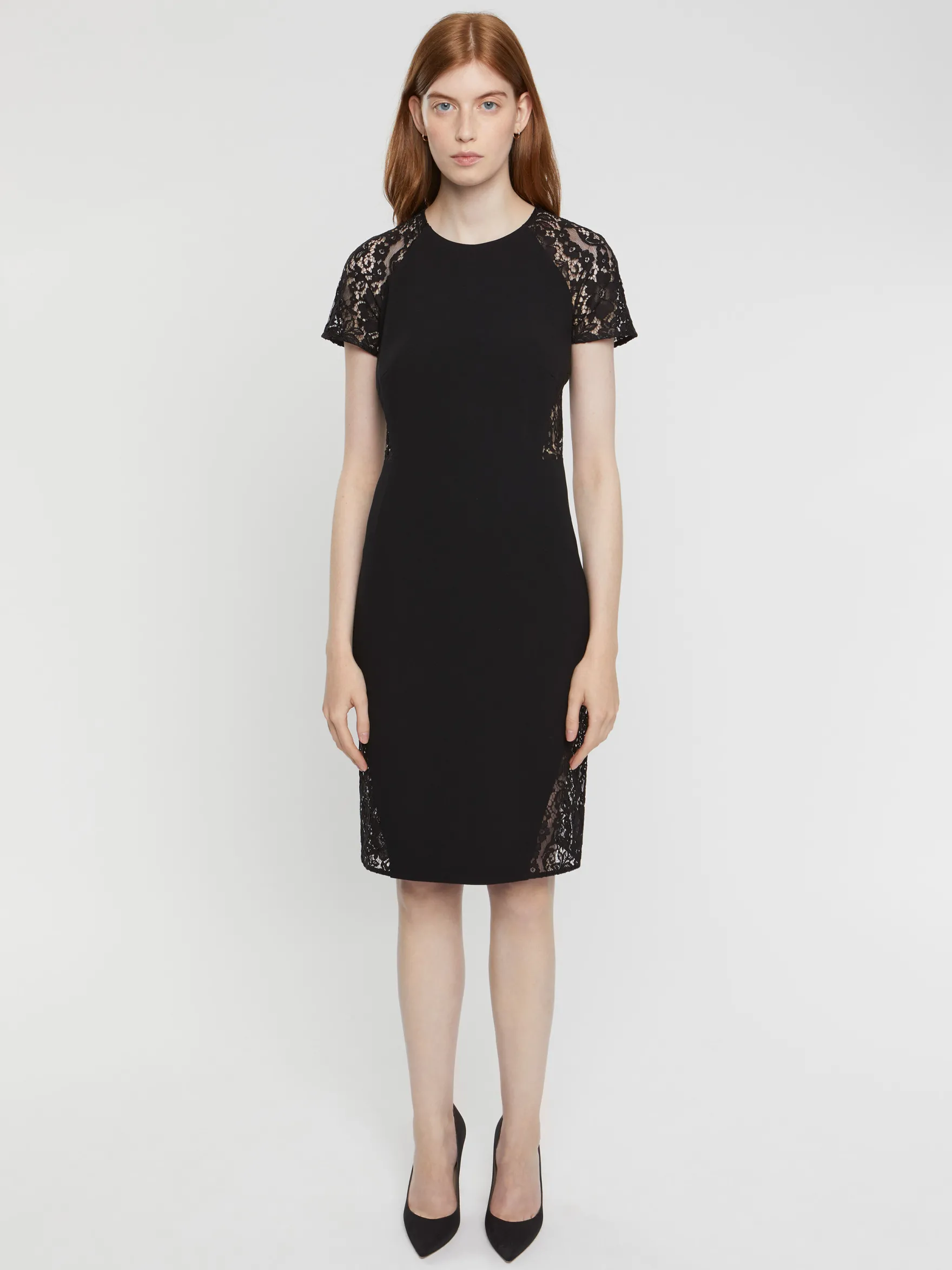 Women Paule Ka Dresses>Satin-Back Crepe Dress