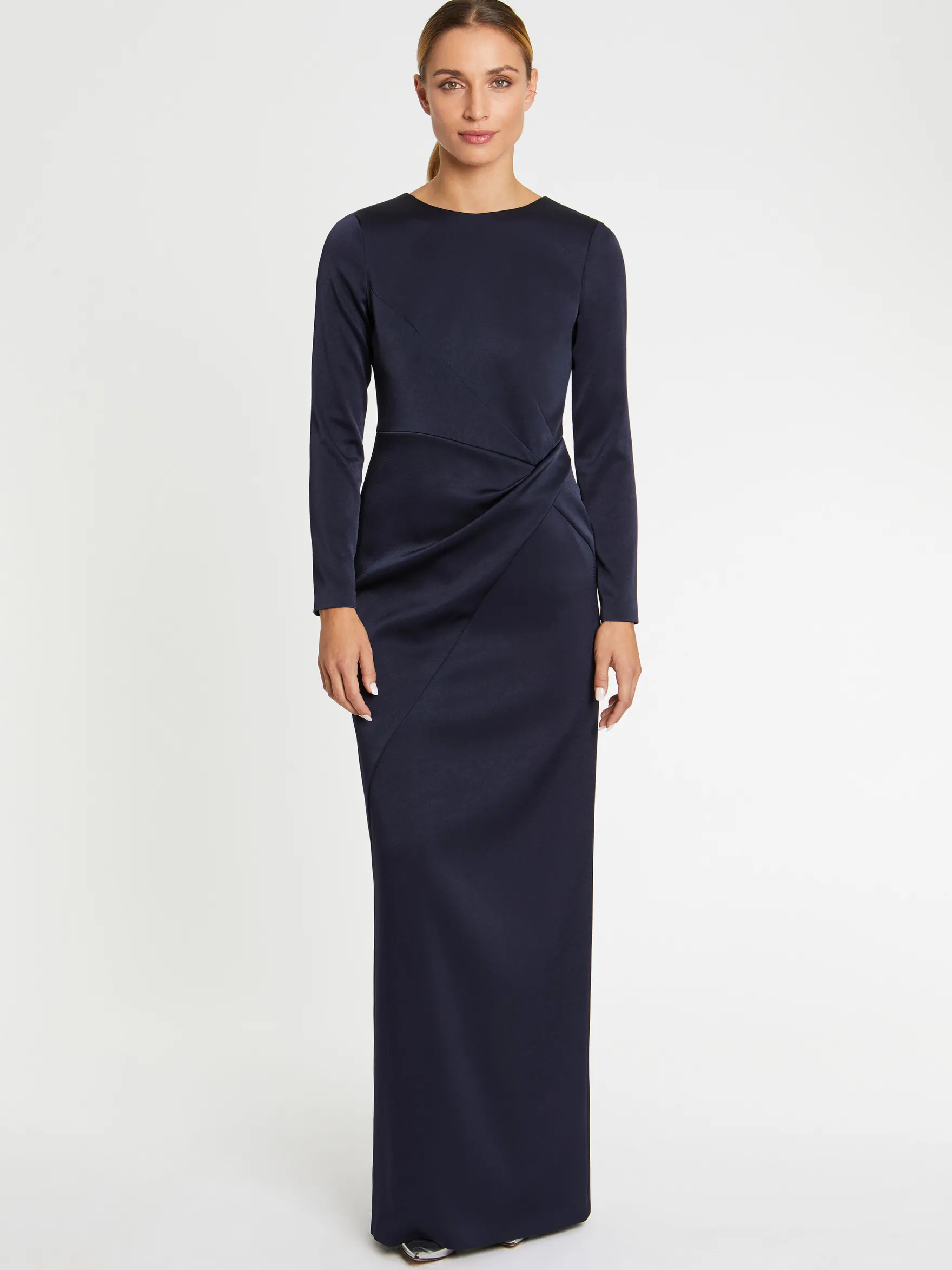 Women Paule Ka Dresses>Satin-Back Crepe Evening Gown