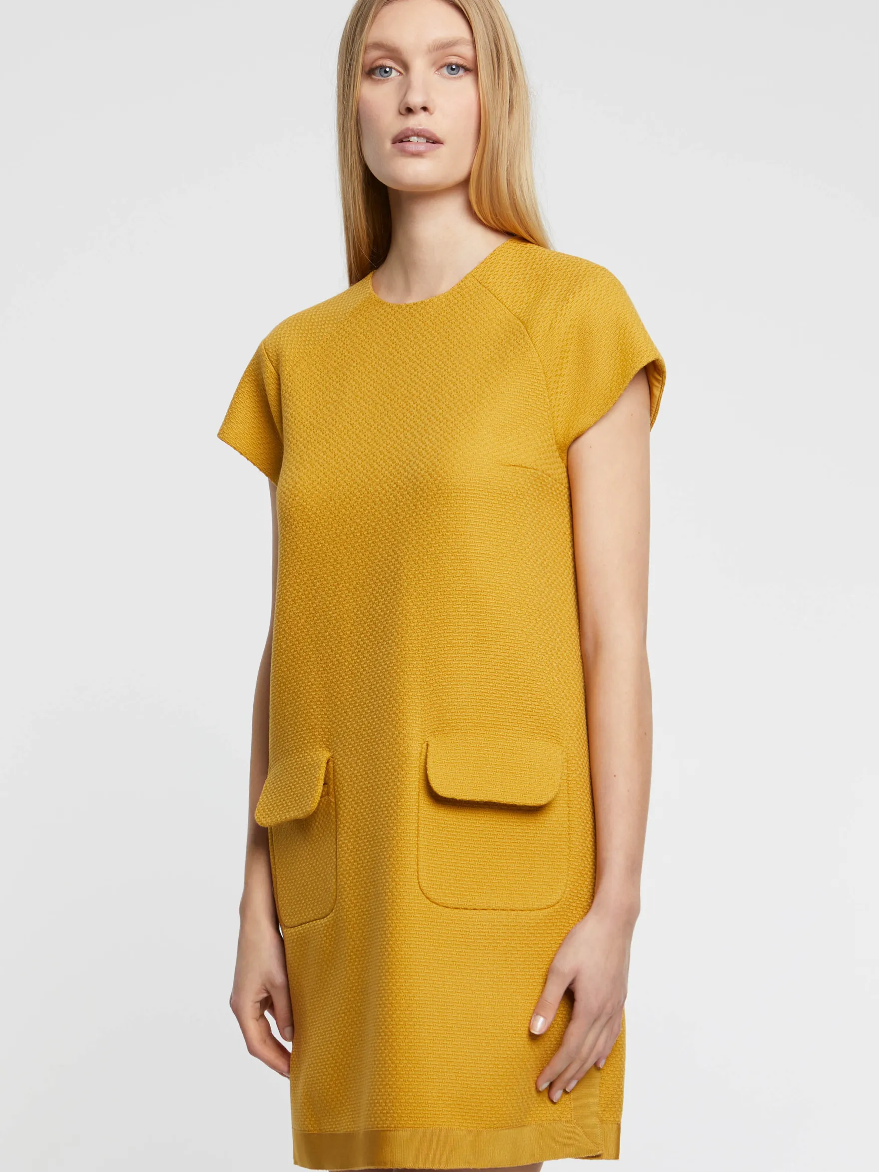 Women Paule Ka Dresses>Short A-Line Wool Dress