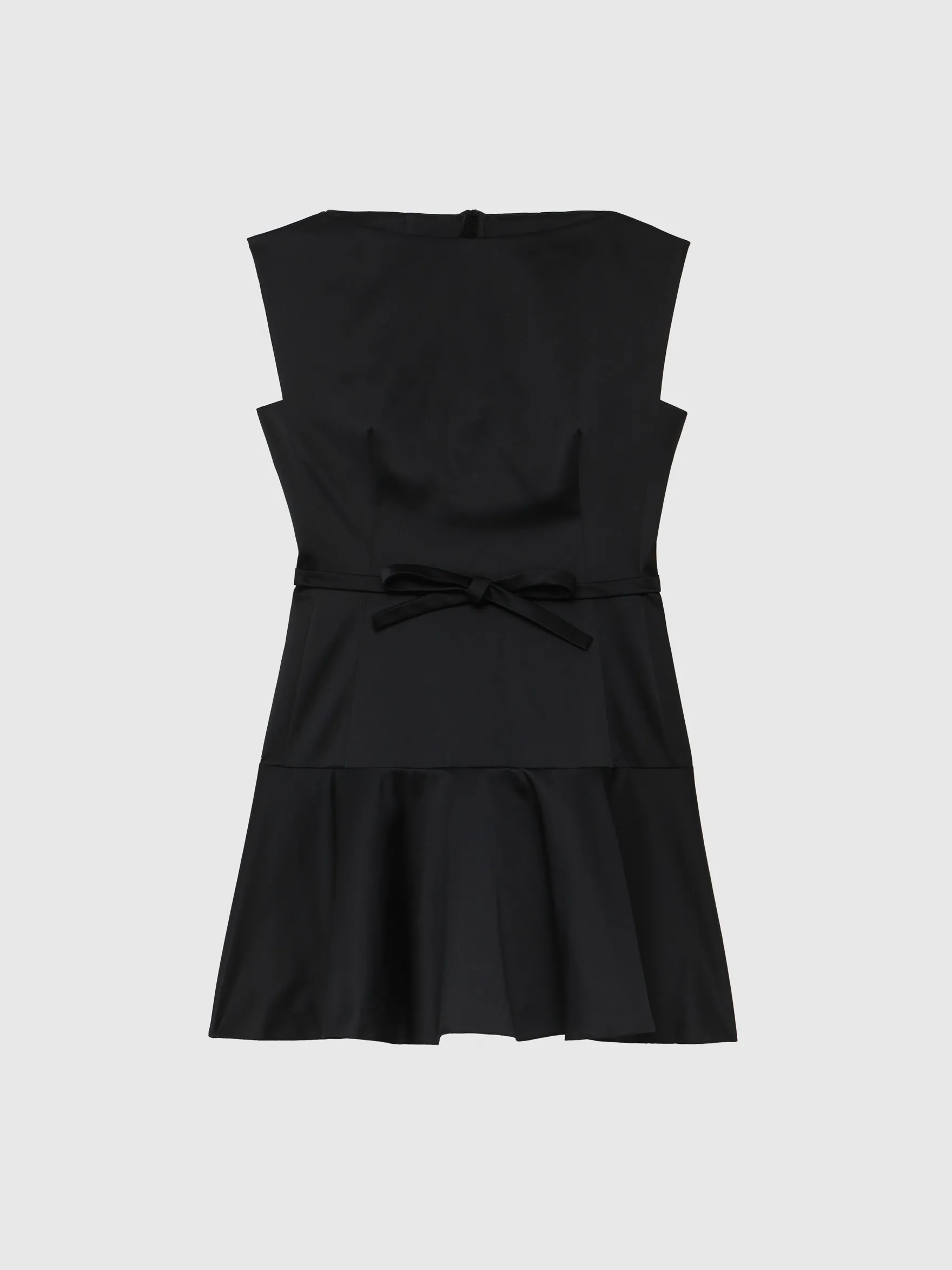 Women Paule Ka Dresses>Short Duchess-Satin Dress With Bow