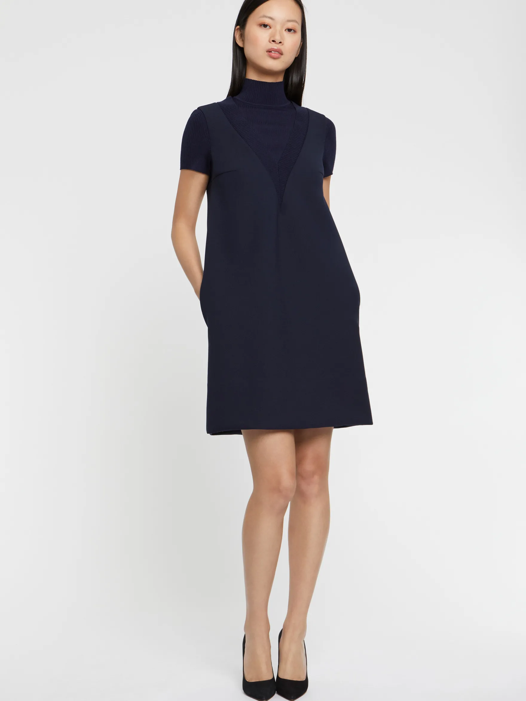 Women Paule Ka Dresses>Short Trompe L'Oeil A-Line Dress