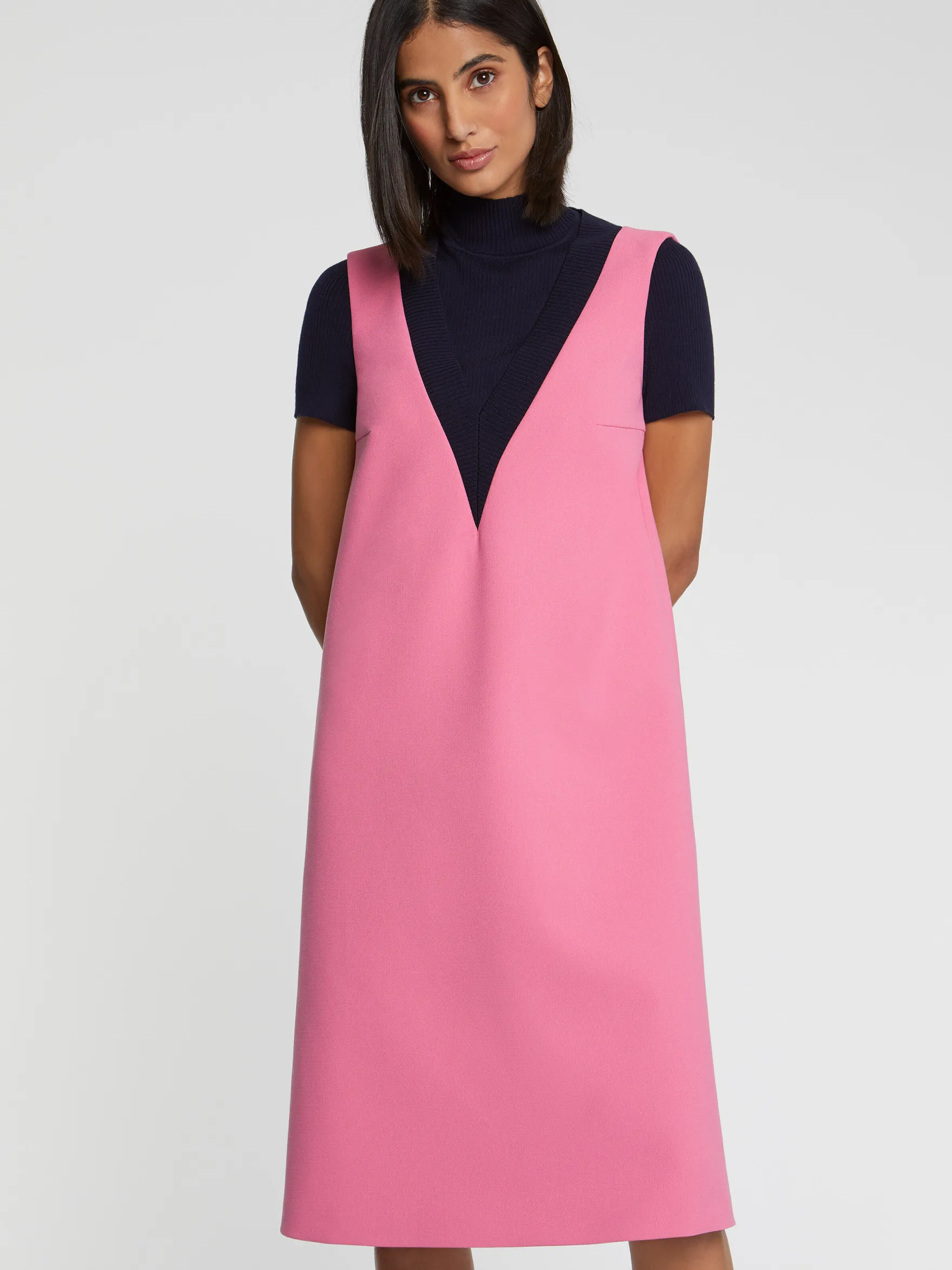 Women Paule Ka Dresses>Short Trompe L'Oeil A-Line Dress