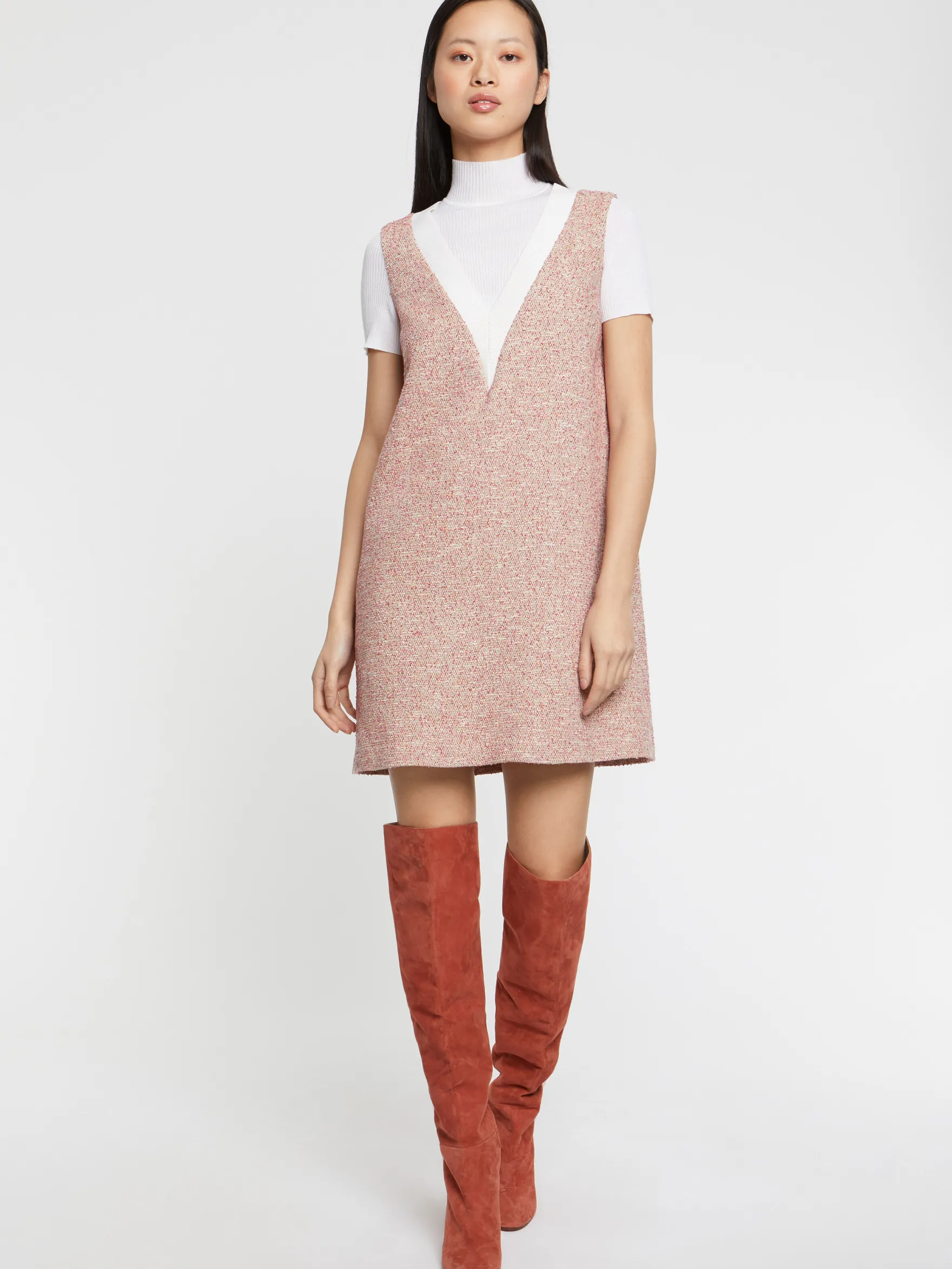 Women Paule Ka Dresses>Short Trompe L'Oeil Tweed Dress