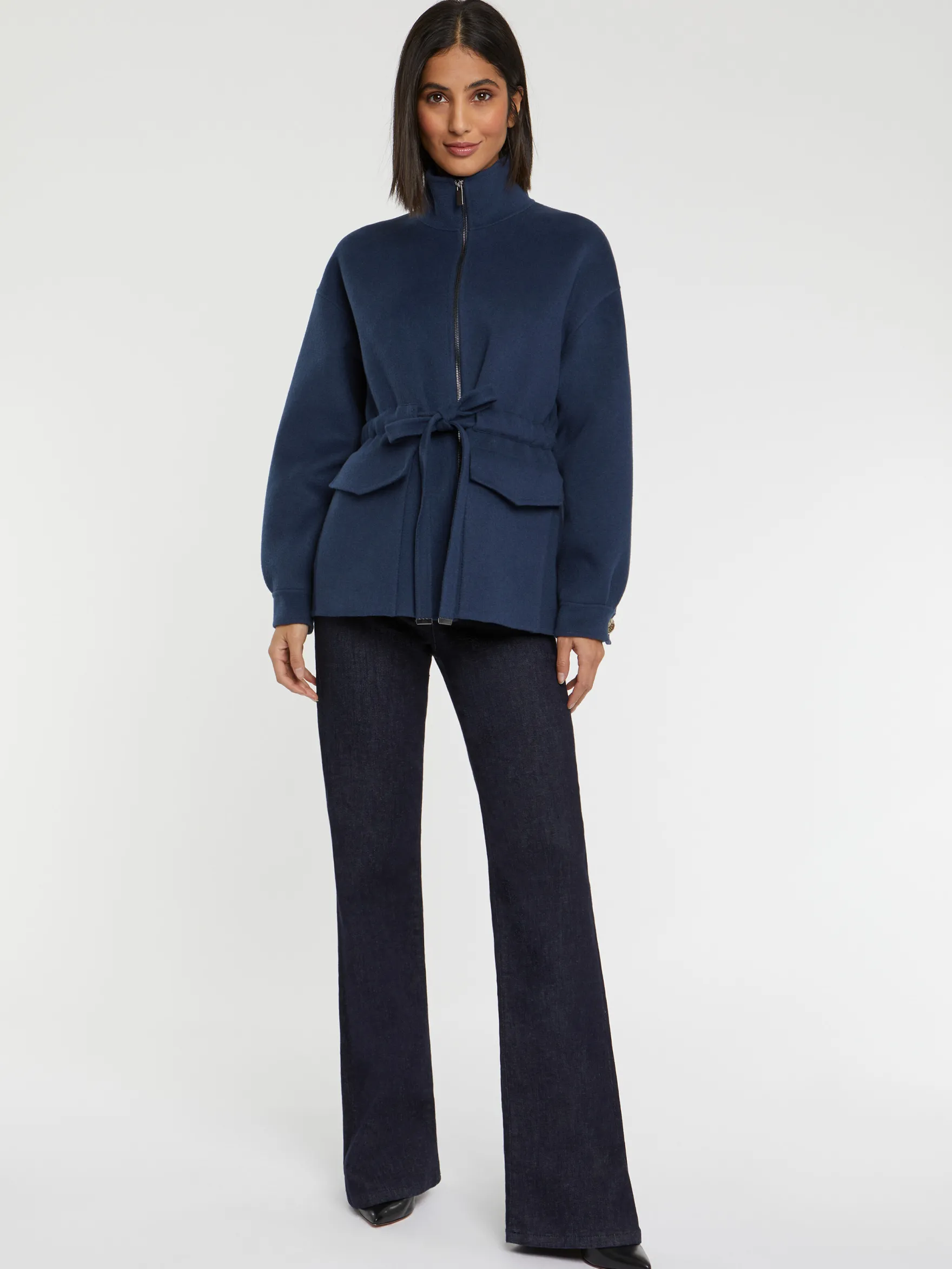 Women Paule Ka Coats>Short Wool And Cashmere Coat