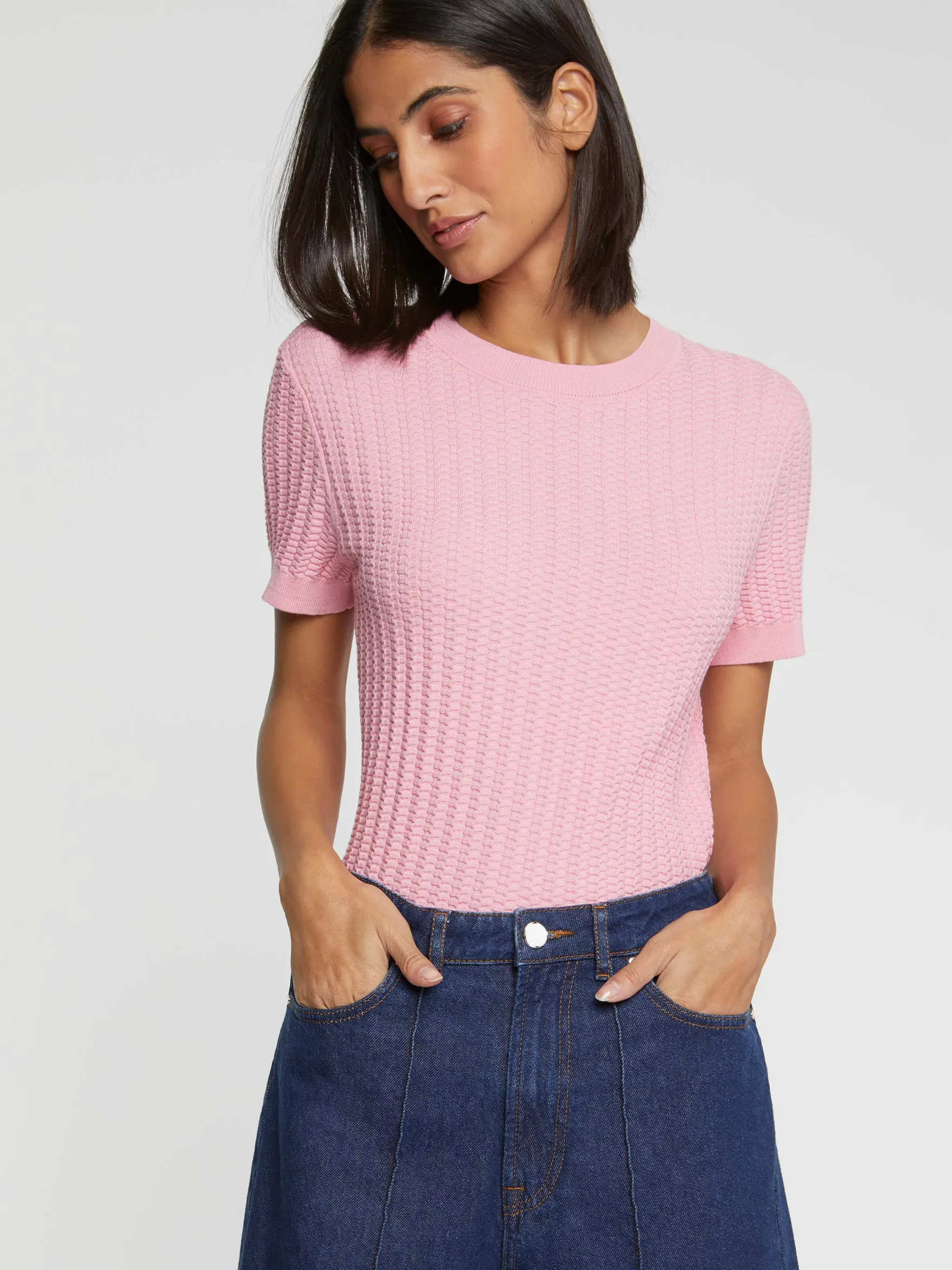 Women Paule Ka Knitwear>Short-Sleeve Knit Sweater