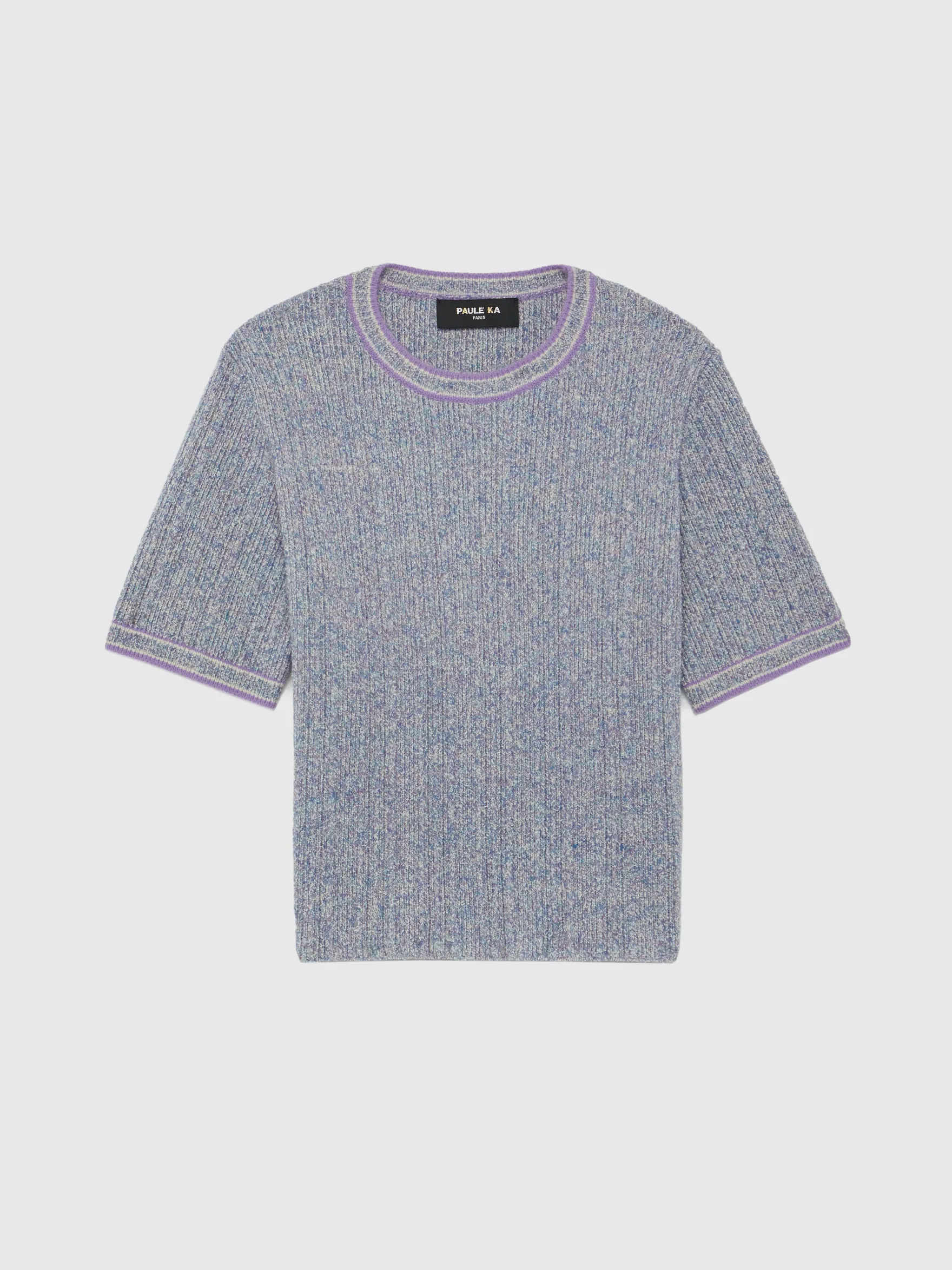 Women Paule Ka Knitwear>Short-Sleeve Mouline-Knit Sweater