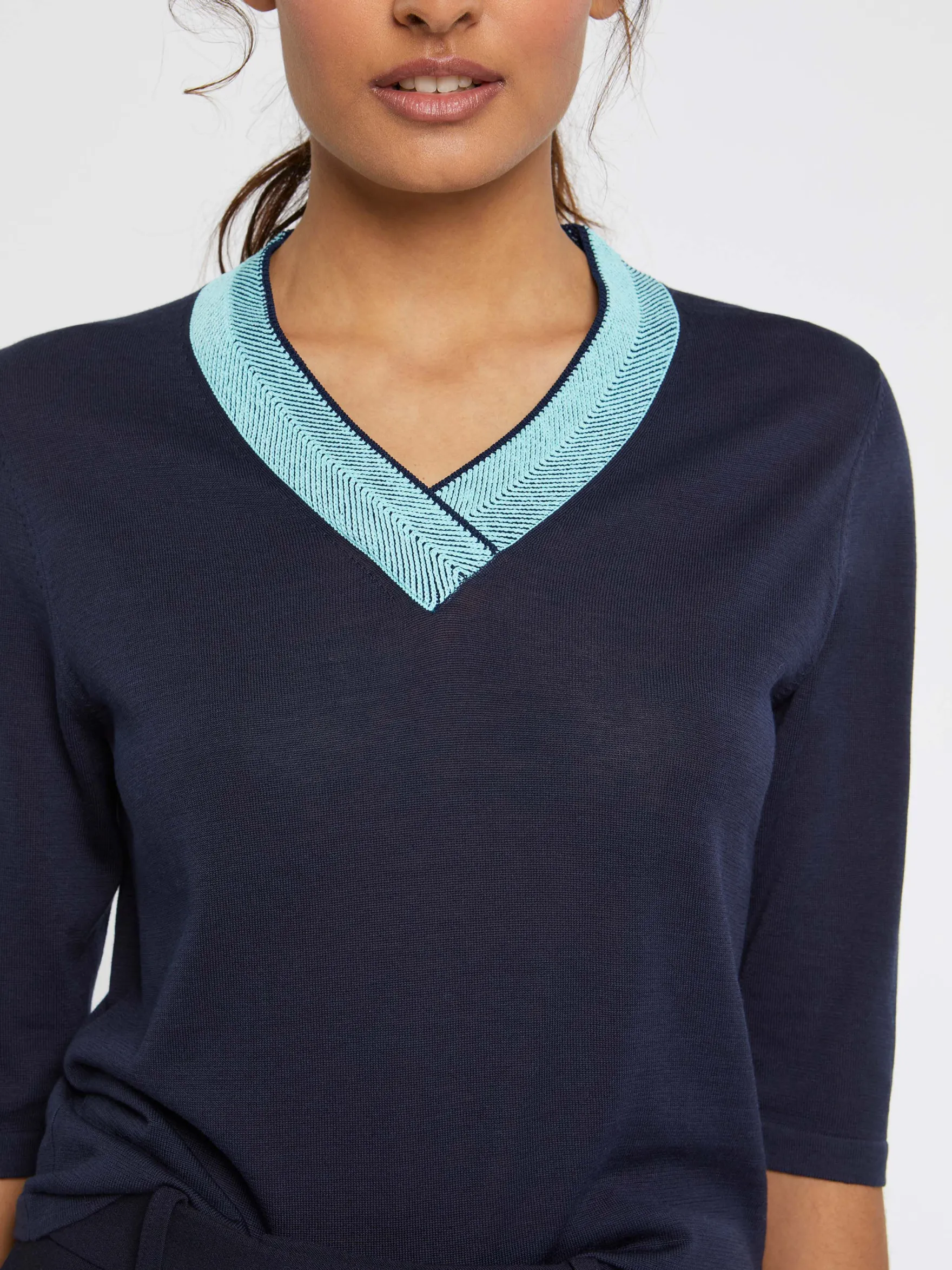 Women Paule Ka Knitwear>Short-Sleeve Silk And Cotton Sweater