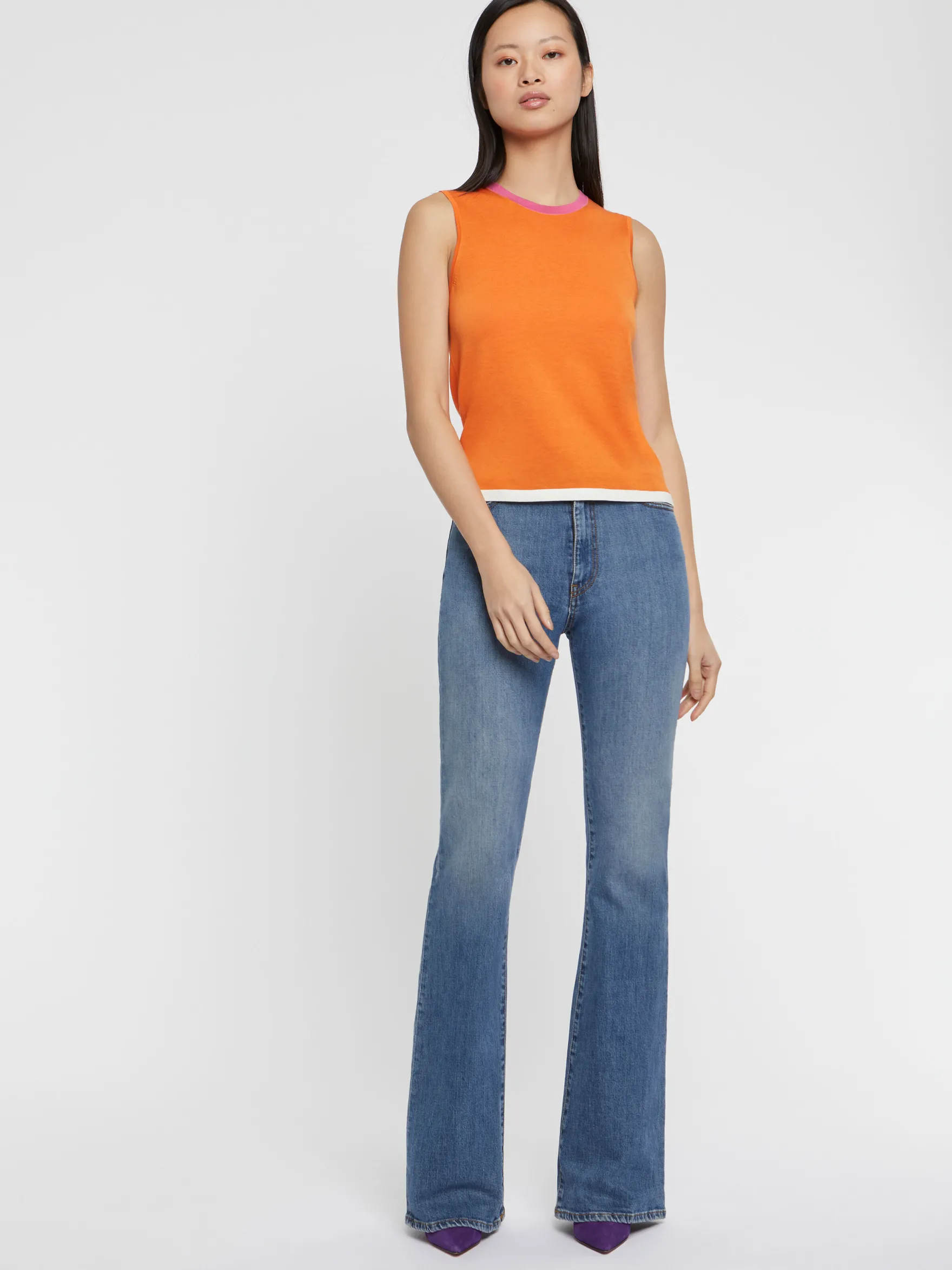 Women Paule Ka Knitwear>Silk Tank Top