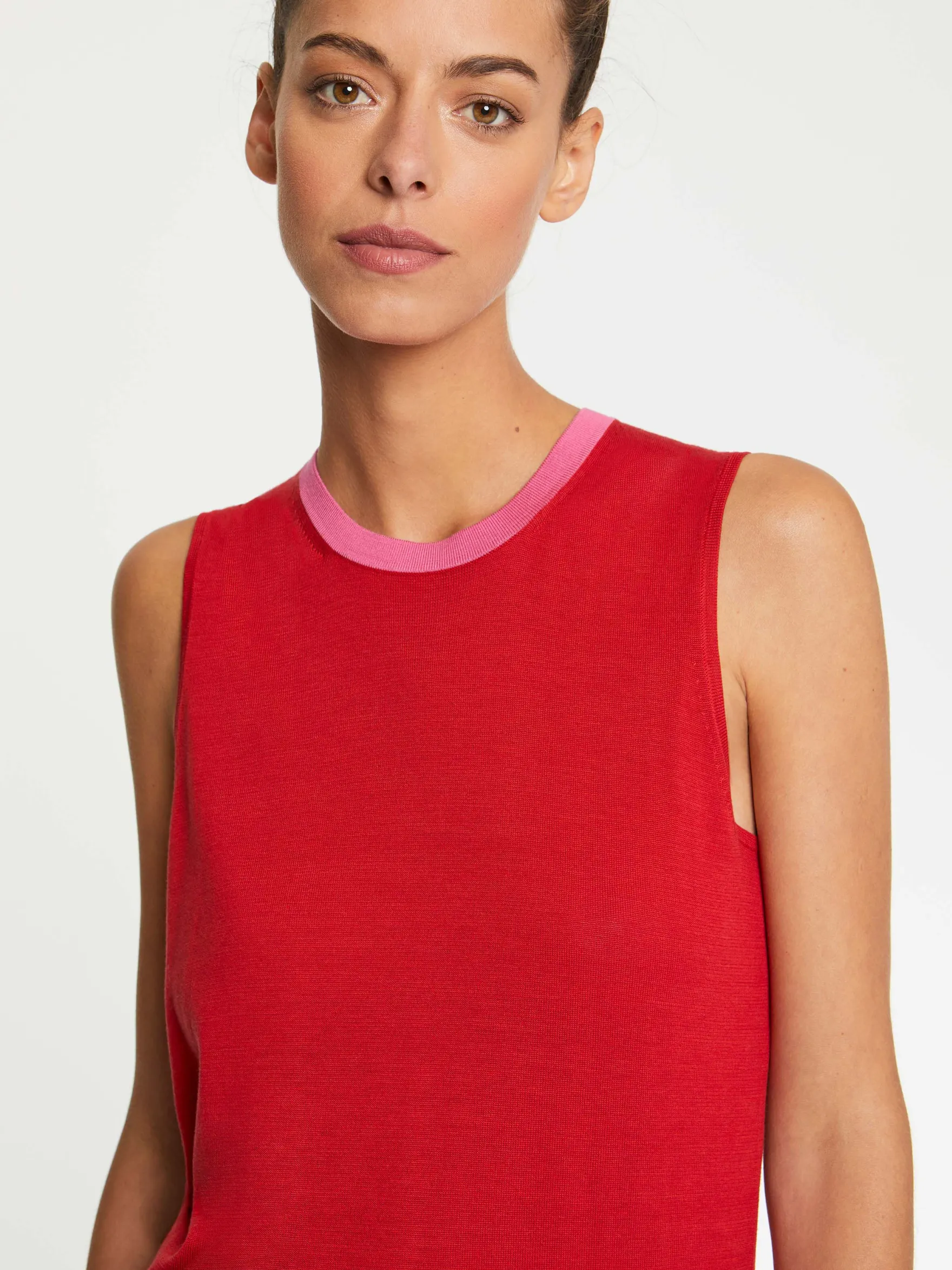 Women Paule Ka Knitwear>Silk Tank Top