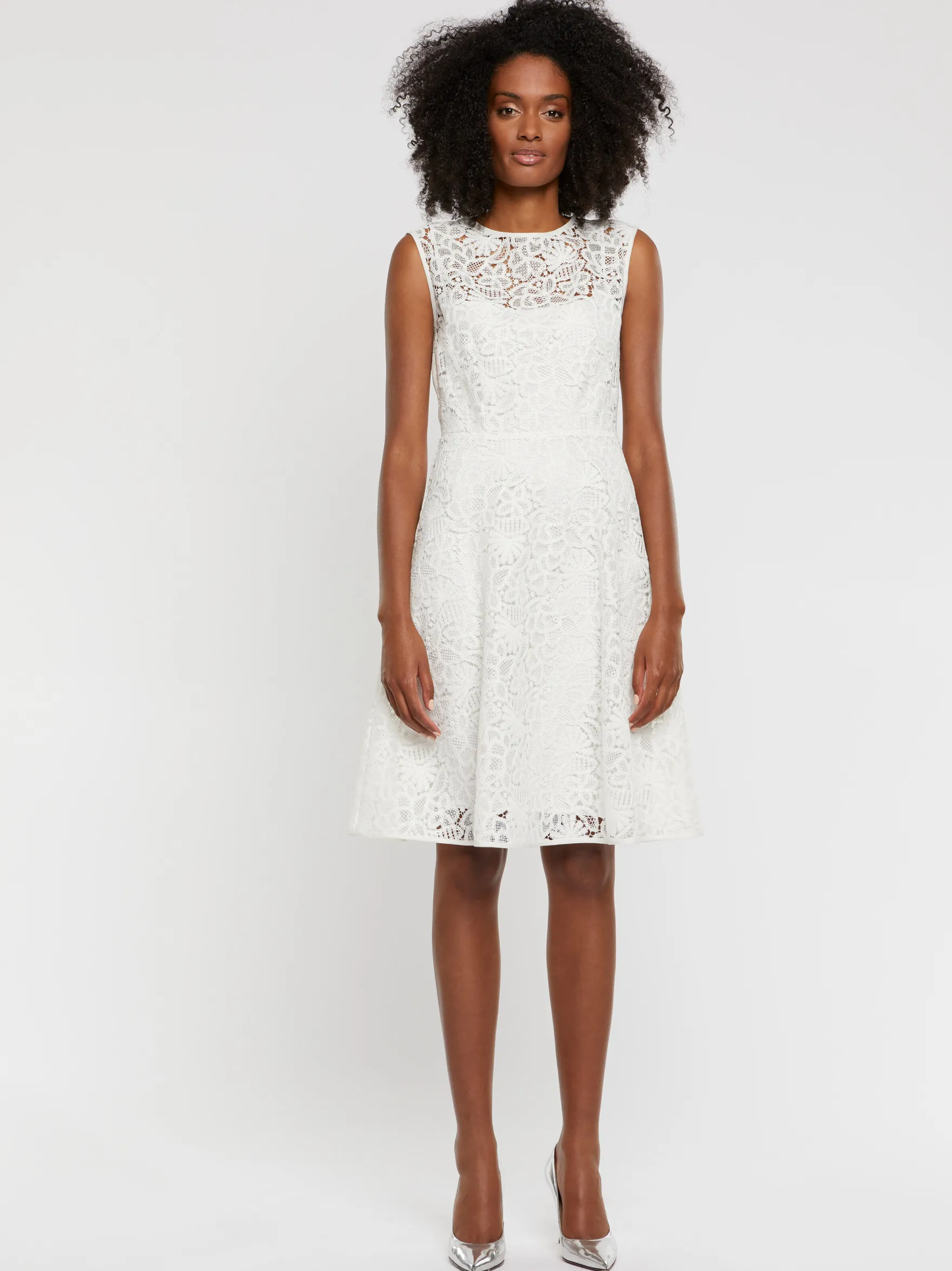 Women Paule Ka Dresses>Sleeveless Lace Dress