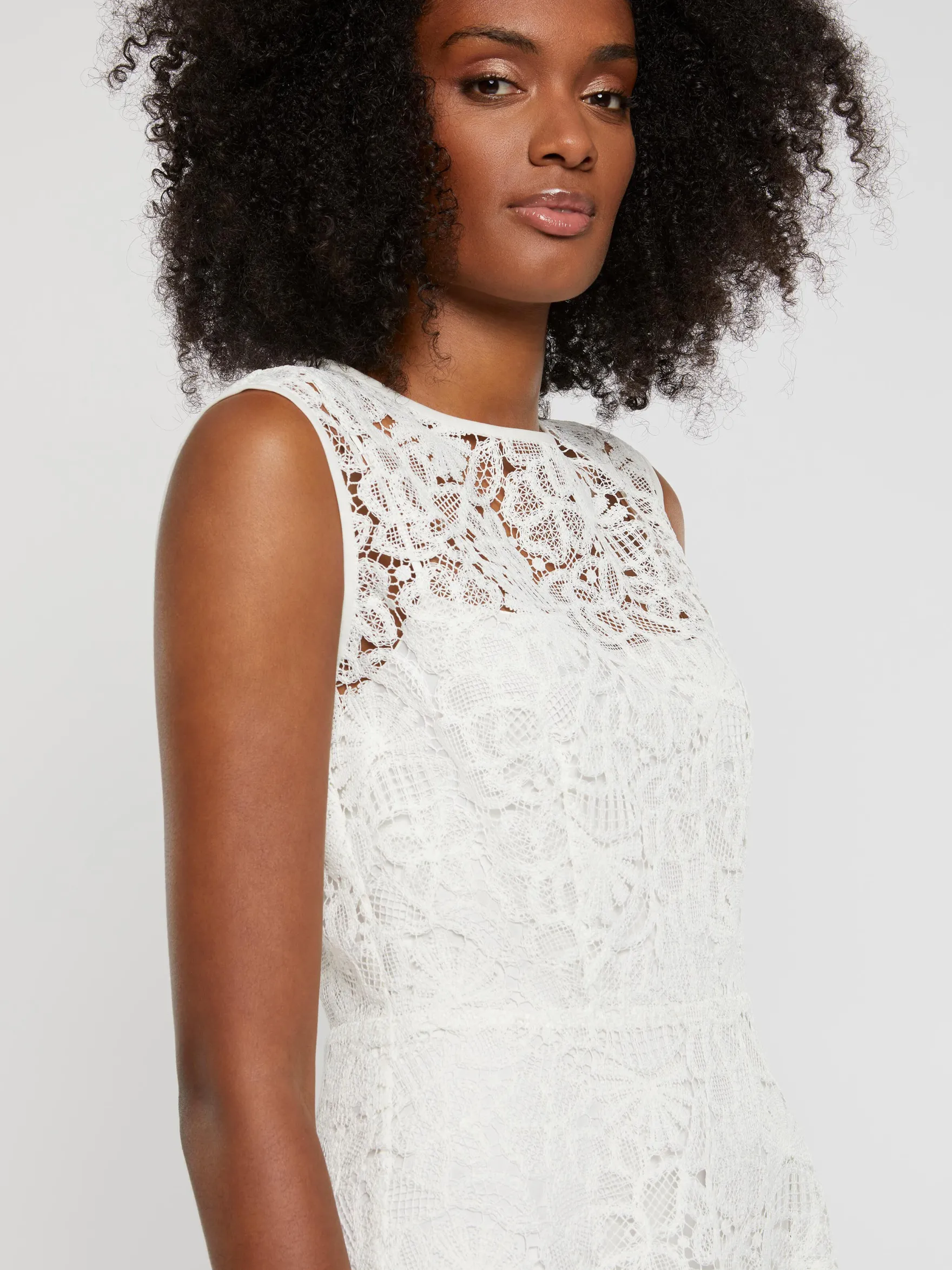 Women Paule Ka Dresses>Sleeveless Lace Dress