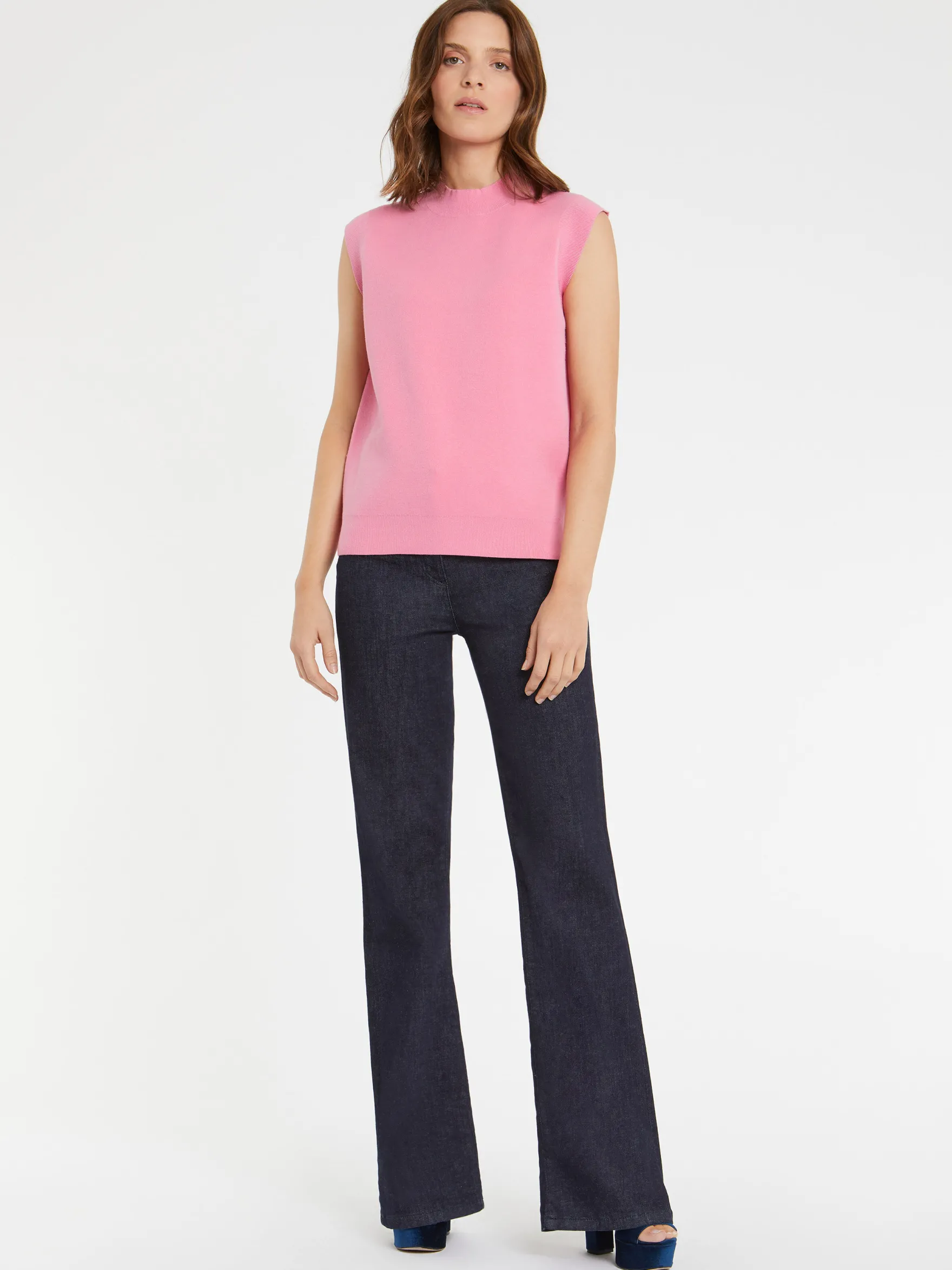 Women Paule Ka Knitwear>Sleeveless Viscose Sweater